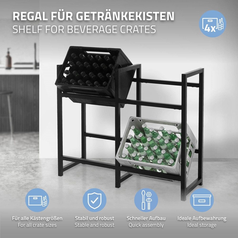 ML-DESIGN Standregal Getränkekistenregal Kistenhalter Kistenregal Getränker günstig online kaufen
