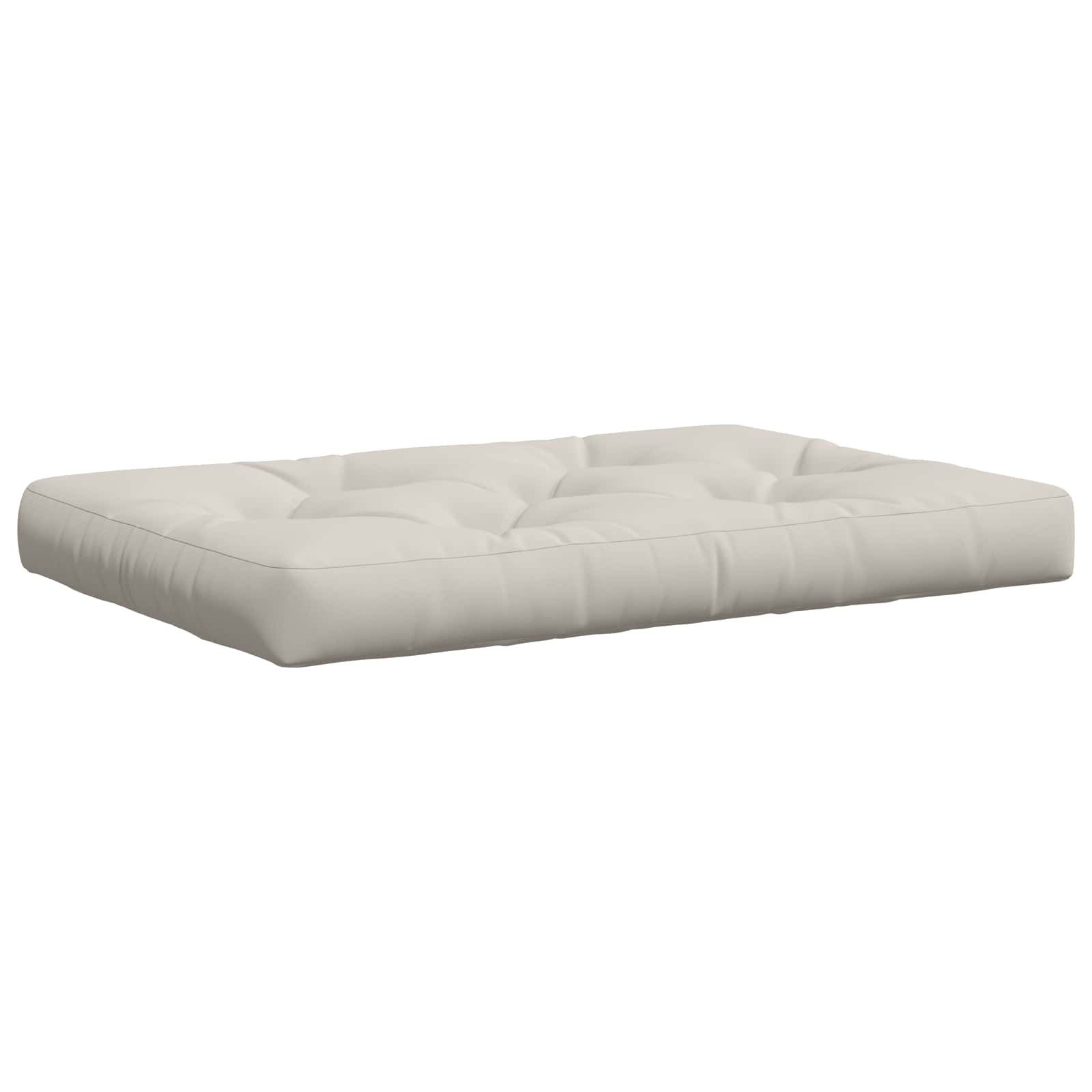 vidaXL Sitzauflage Pallet Sitzkissen VIANEN 100 % Polyester Weiß 120 x 60 x 12 cm, (1 St)
