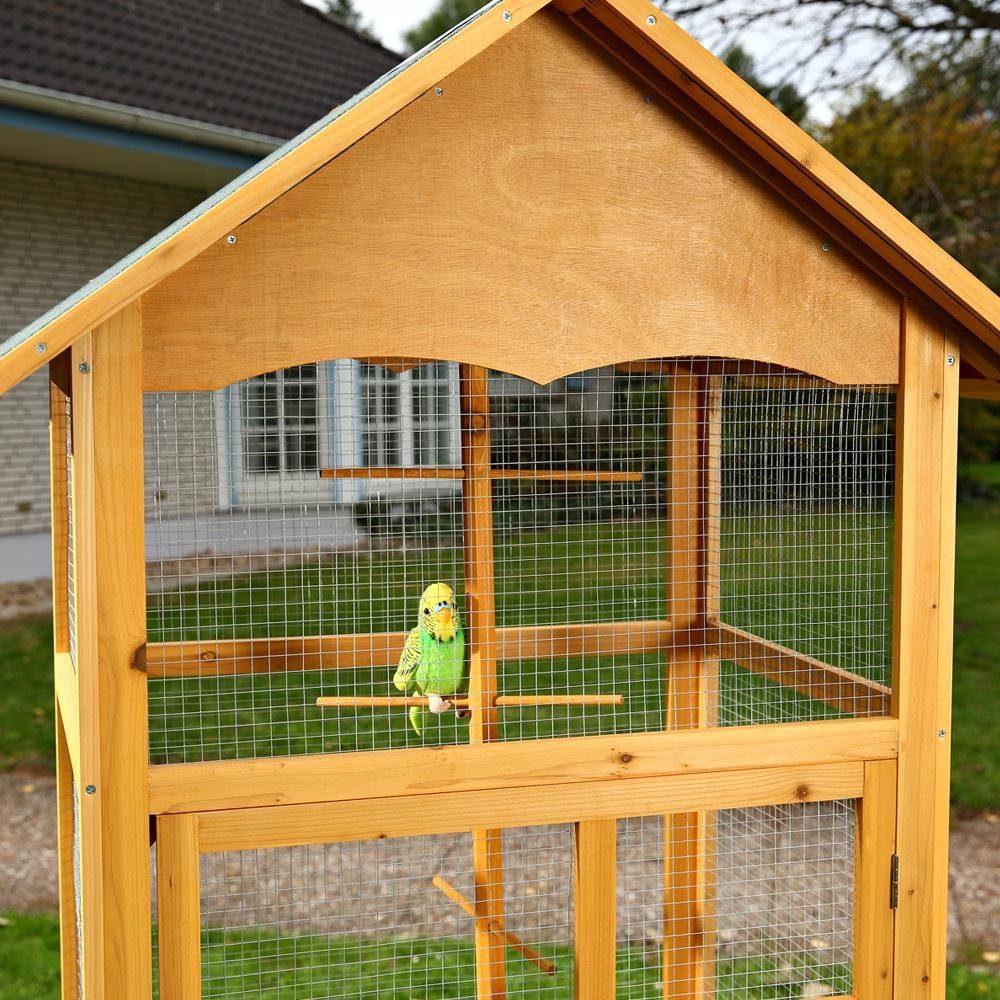 Mucola Vogelhaus Vogelvoliere Holz Vogelkäfig Käfig günstig online kaufen