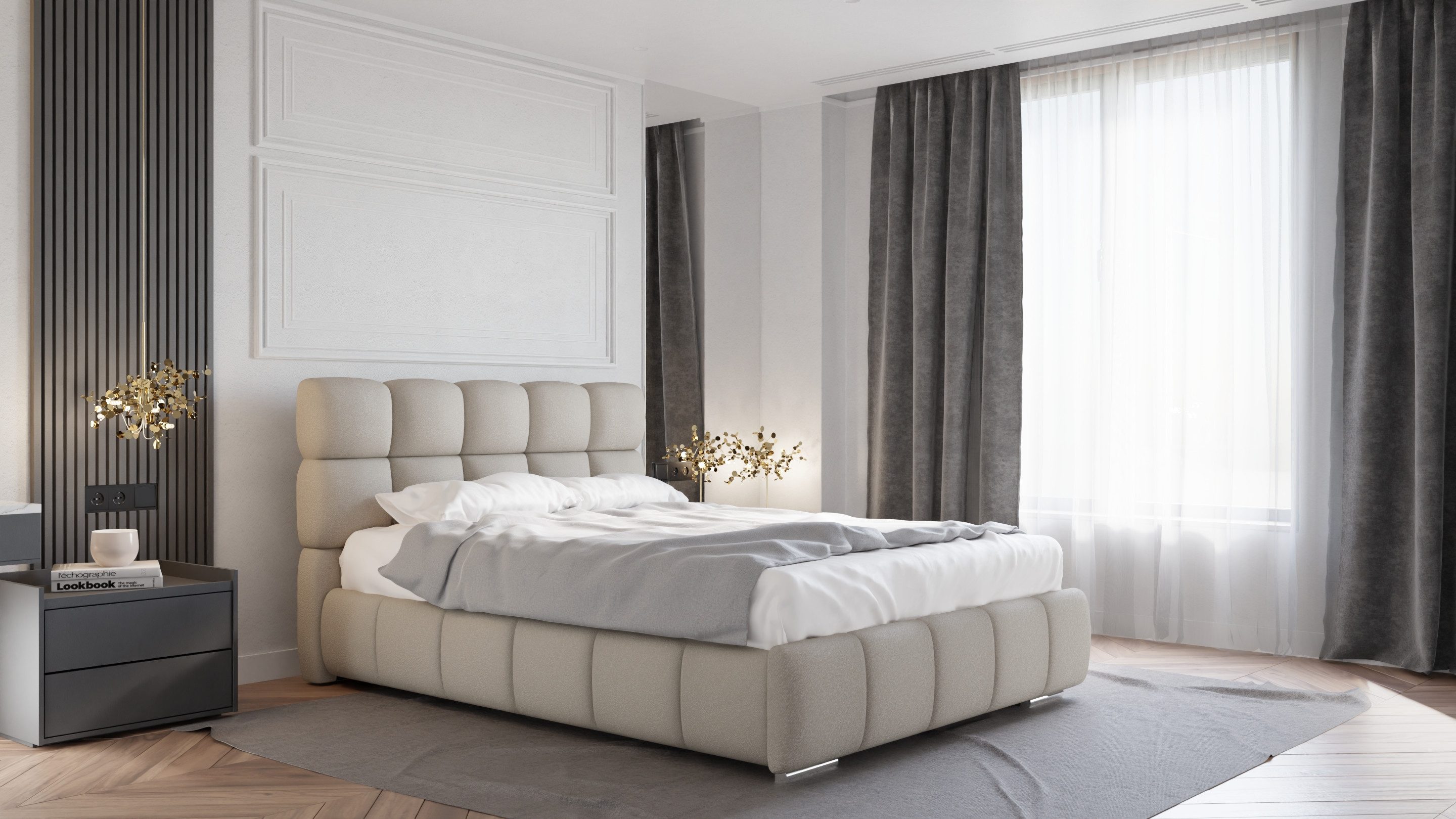 PANDA MÖBEL GmbH Polsterbett BLISS Luxus-Bett günstig online kaufen