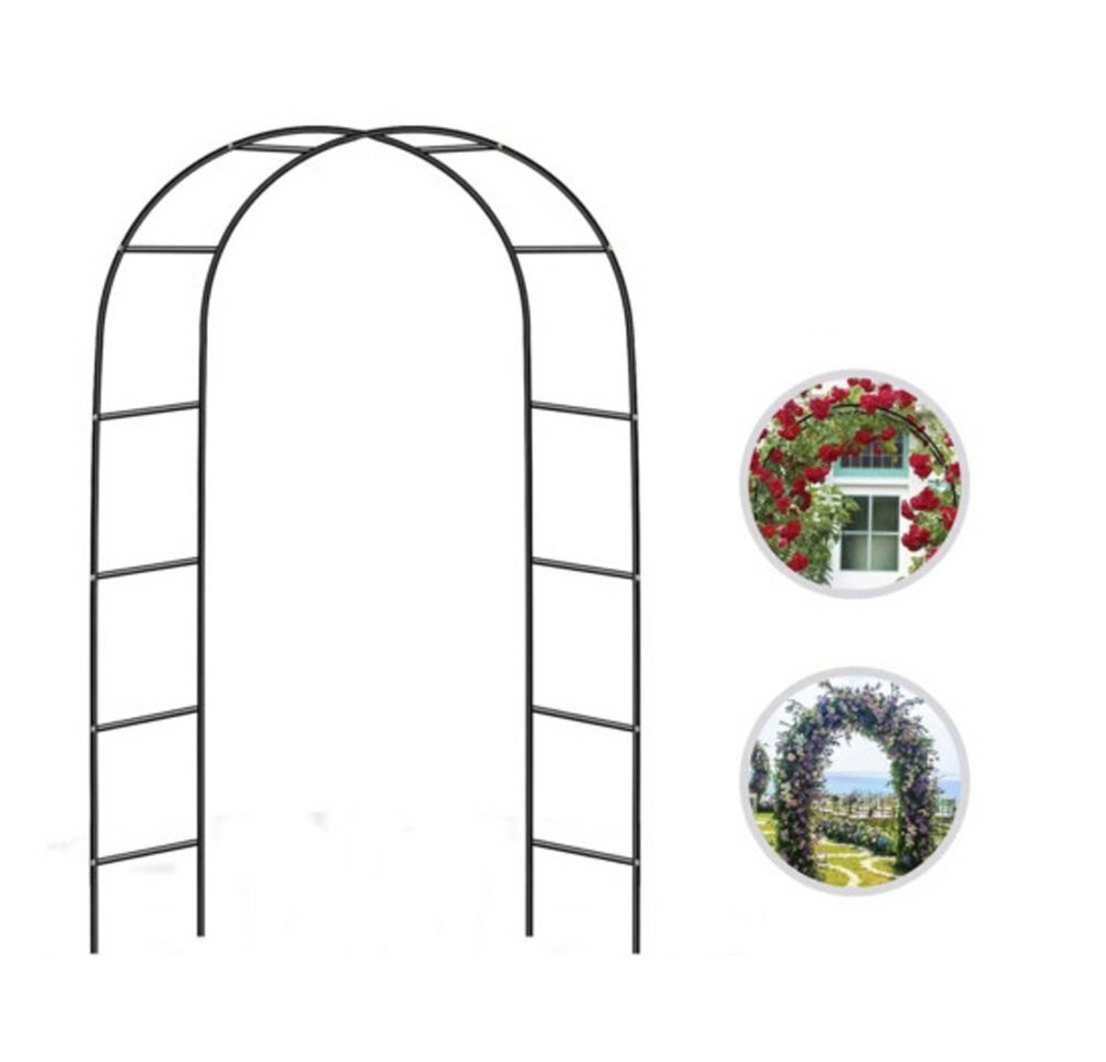 wohnTRAUM24 Spalier Rosenbogen Gartenbogen Torbogen Rankhilfe aus Metall, Torbogen Rankhilfe für Hochzeitsfeier, Hof, Rasen