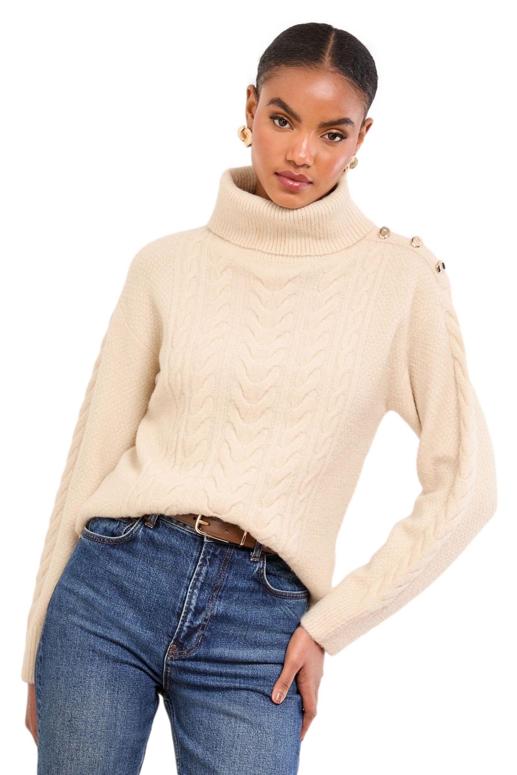 Strickpullover Lipsy langer Strickpullover mit Zopfmuster, Petite