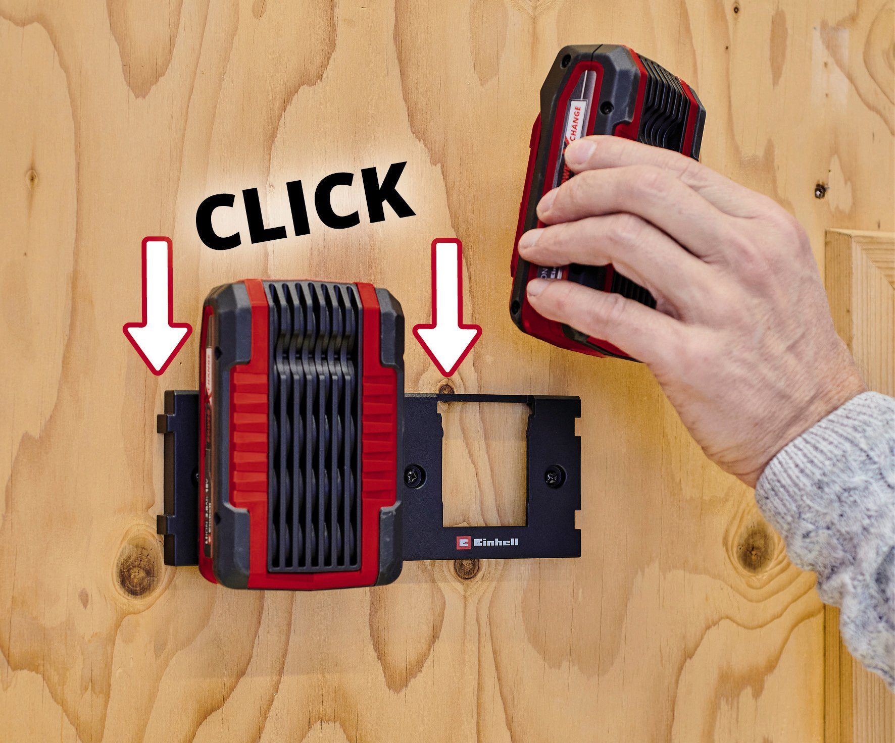 Einhell Werkzeughalter 4514155, Set, 2-tlg., PXC Akku-Wandhalterung, mit Be günstig online kaufen