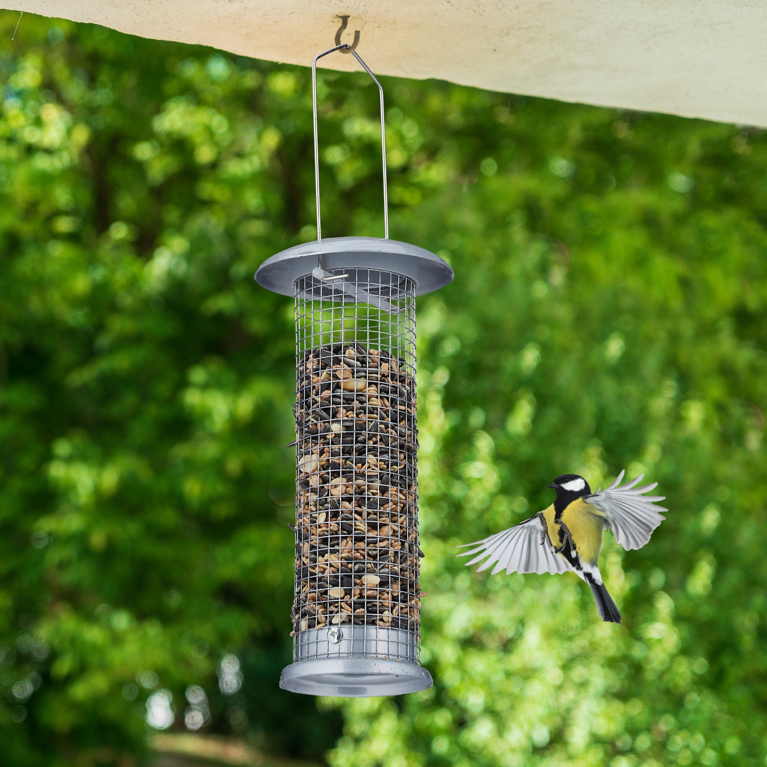 relaxdays Vogelhaus Vogelfutterspender 2er Set zum günstig online kaufen
