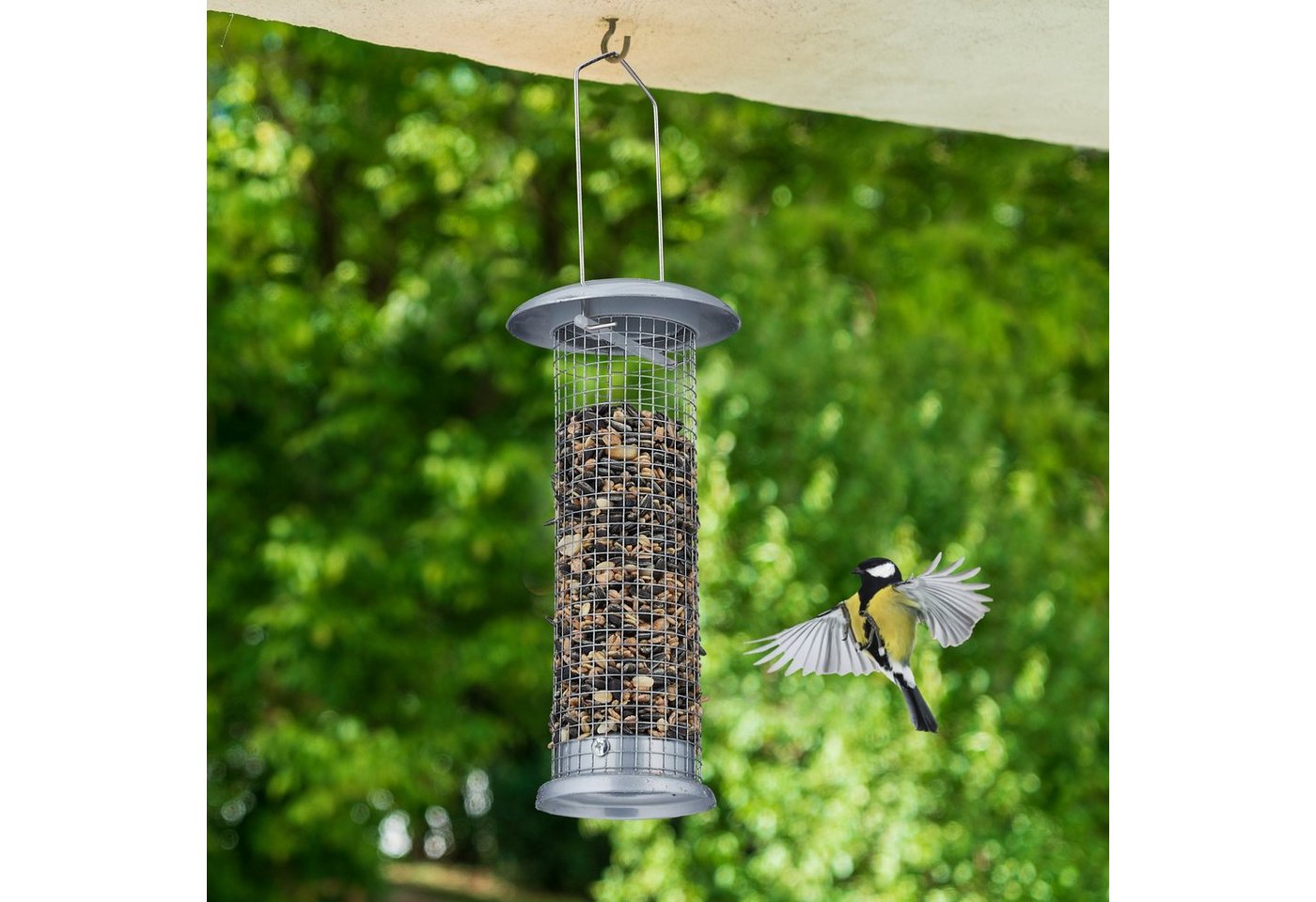 Thumbnail - relaxdays Vogelhaus Vogelfutterspender 2er Set zum Aufhängen