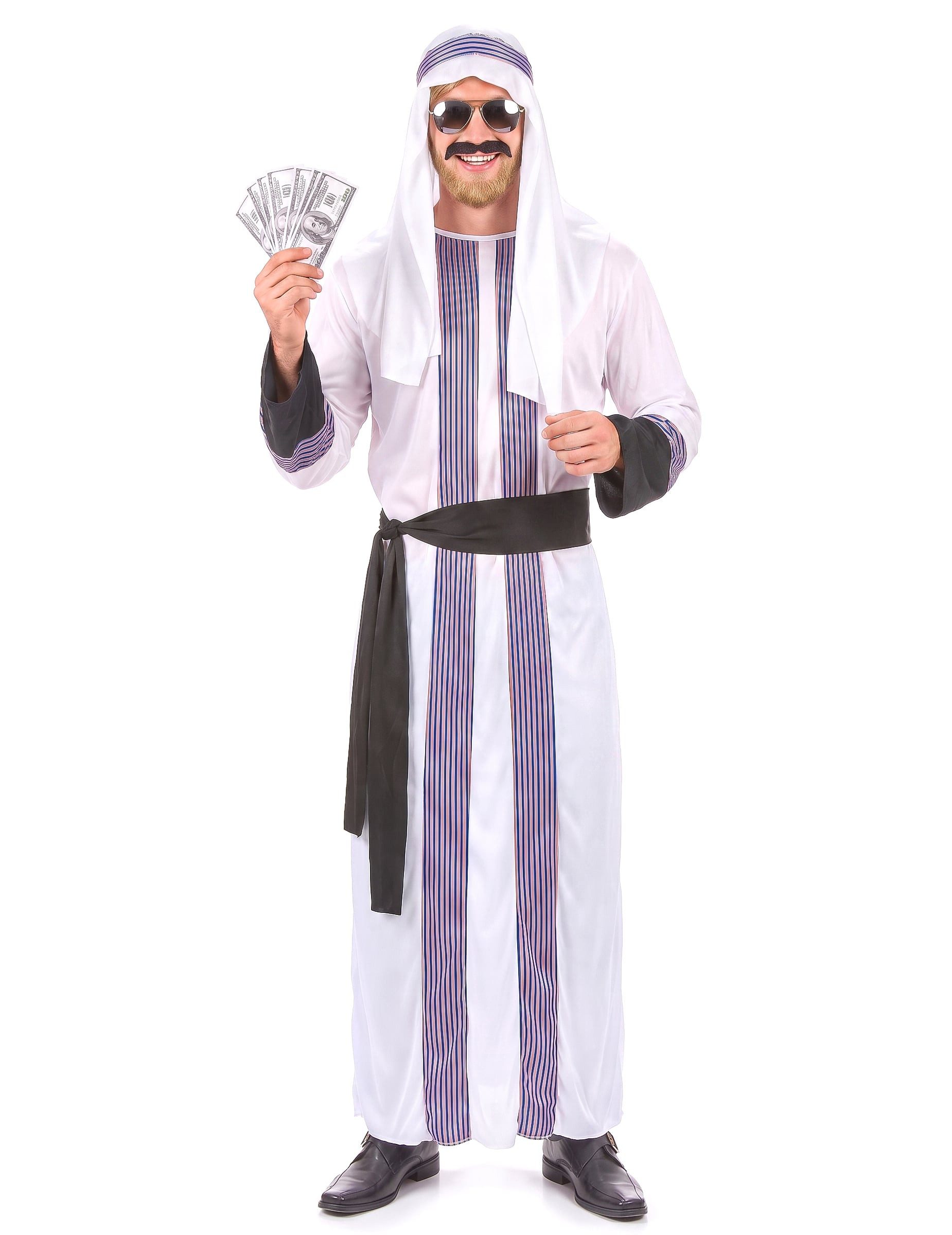 JADEO Kostüm Kostüm Orient weiss-schwarz-lila