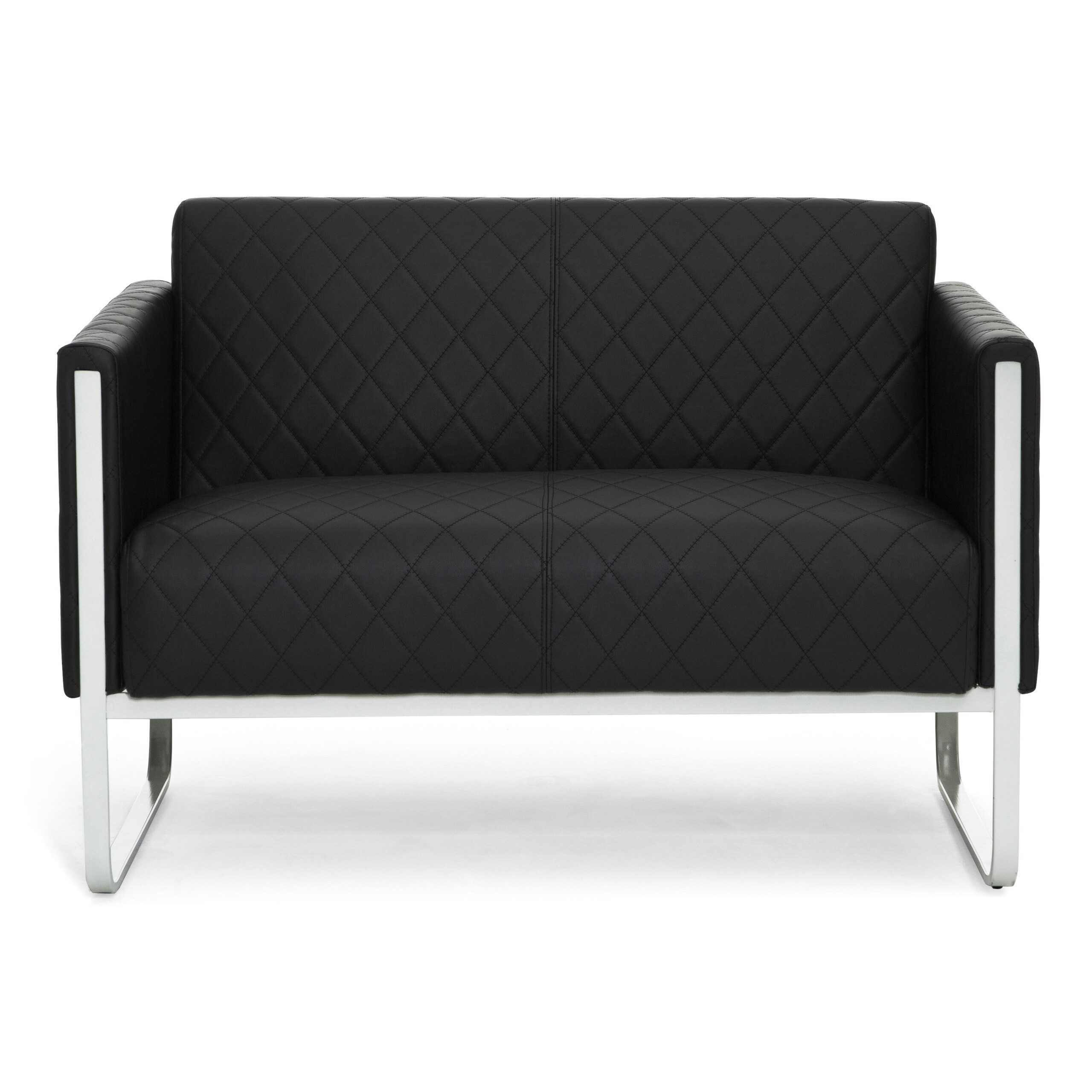 hjh OFFICE Sofa Lounge Sofa ARUBA STEP Kunstleder mit Armlehnen, 1 St, Loungesofa Couch, bequem gepolstert