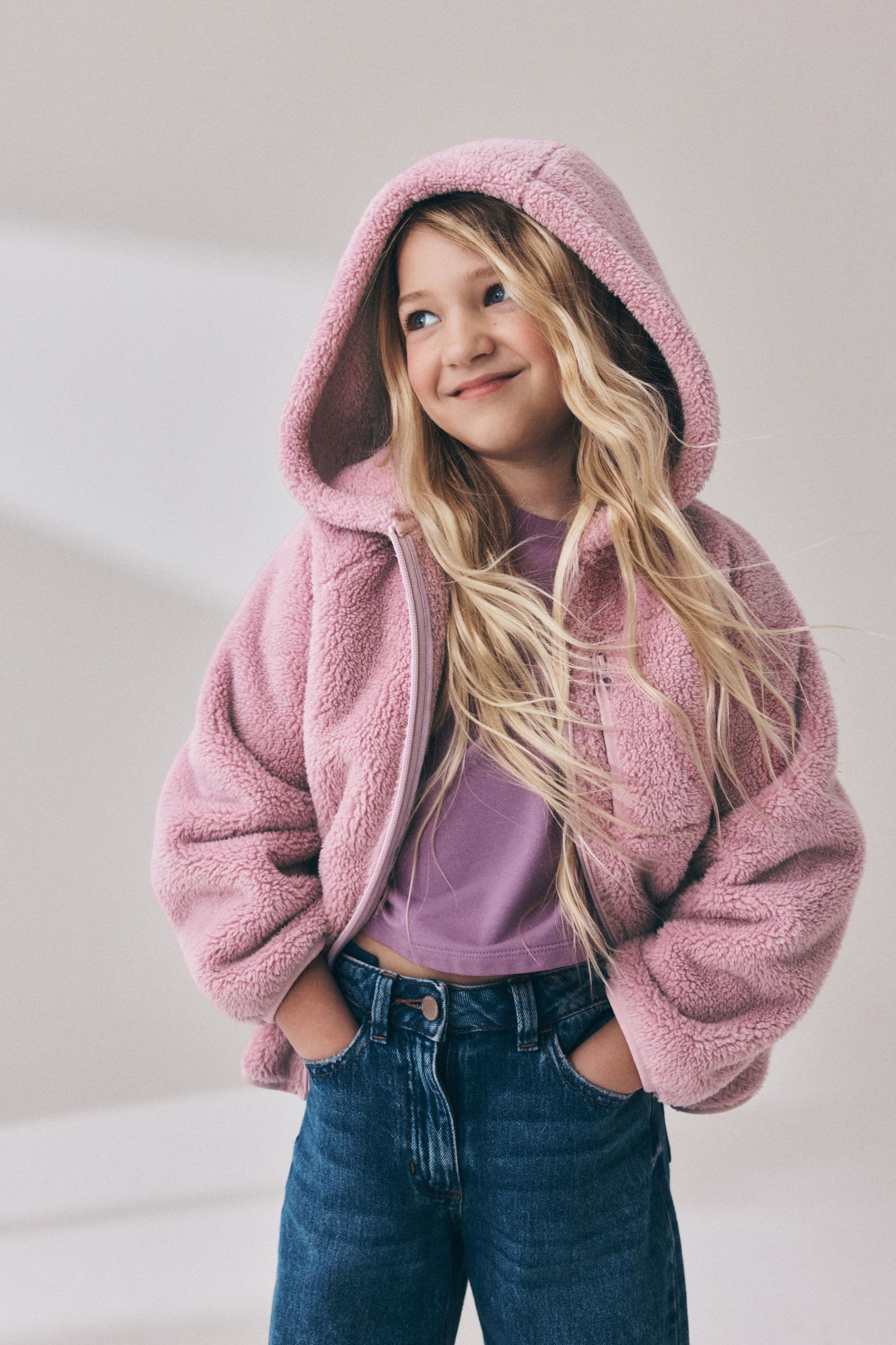 Next Fleecejacke Kapuzenjacke aus Fleece (1-St)