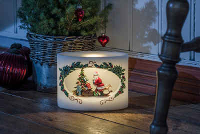 KONSTSMIDE LED-Kerze Weihnachtsdeko (1-tlg), LED Echtwachskerze Weihnachtsmann mit Kind