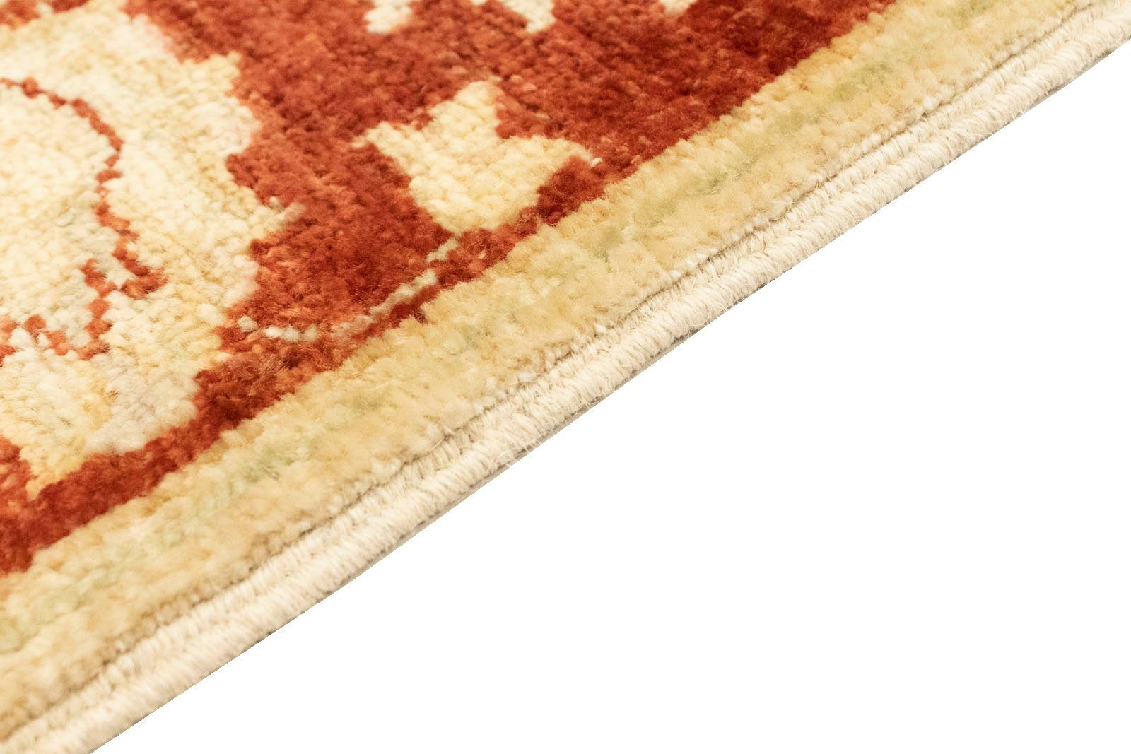 mm beige, 8 Wollteppich handgeknüpft Ziegler Teppich rechteckig, morgenland, Höhe:
