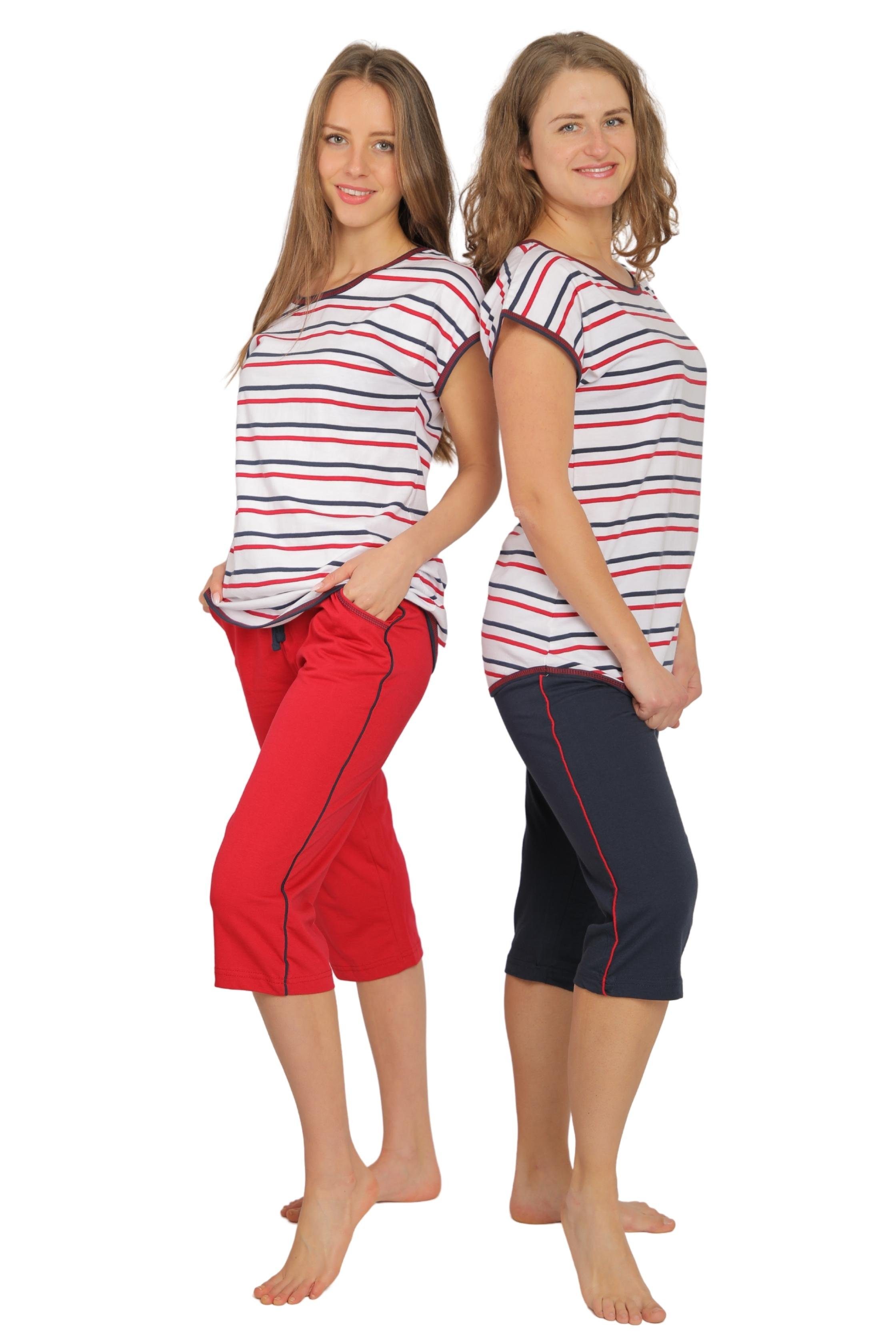 Consult-Tex Capri-Pyjama Damen 3er Set Capri günstig online kaufen