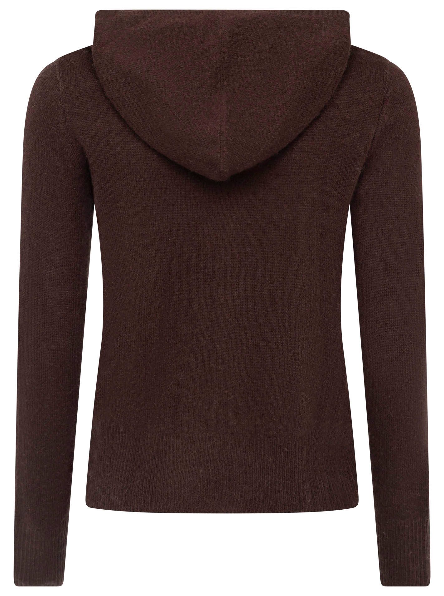 Zwillingsherz Kapuzenstrickjacke 100% Kaschmir Cardigan mit Kapuze