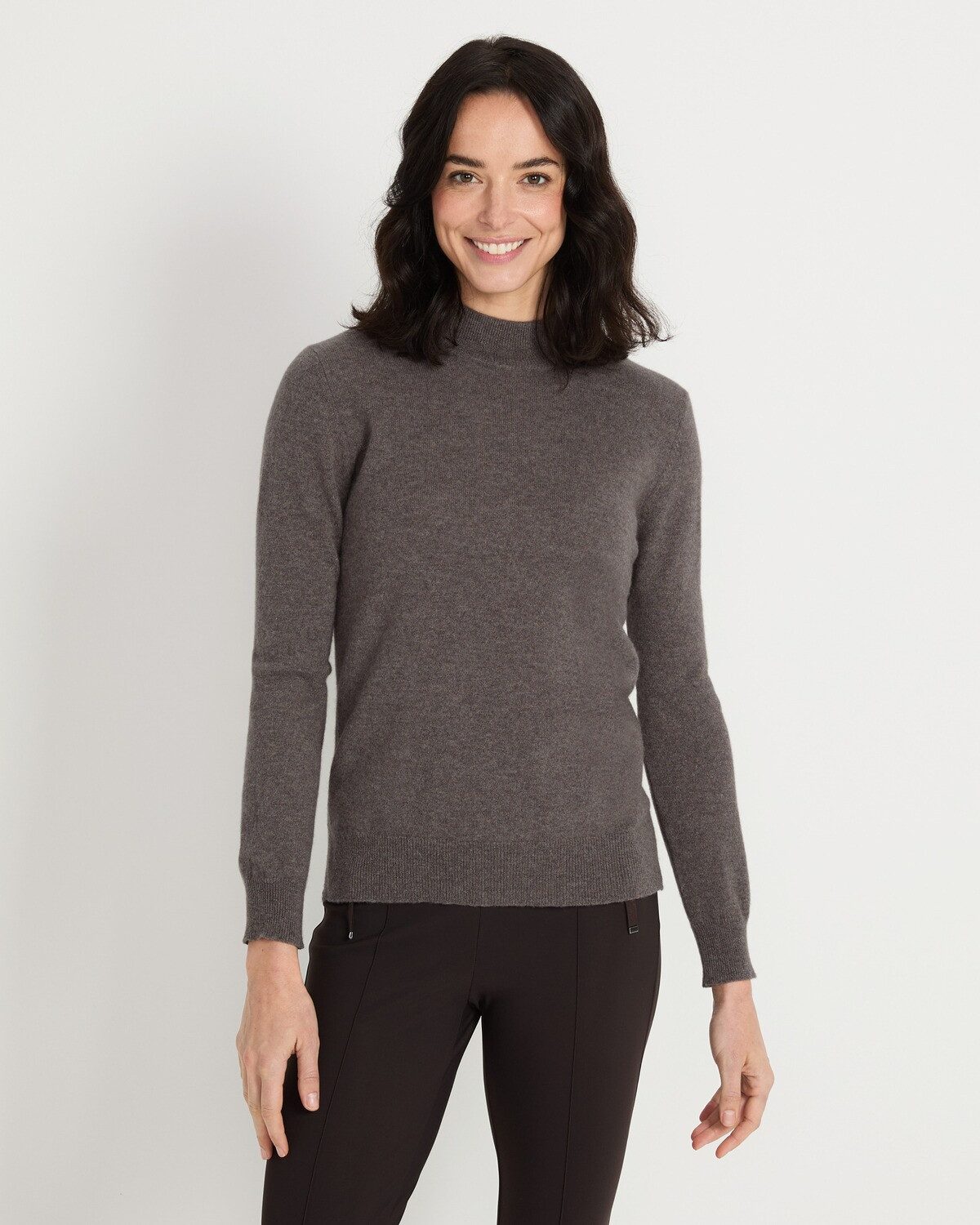 Brigitte von Schönfels Strickpullover Kaschmir Stehkragenpullover günstig online kaufen