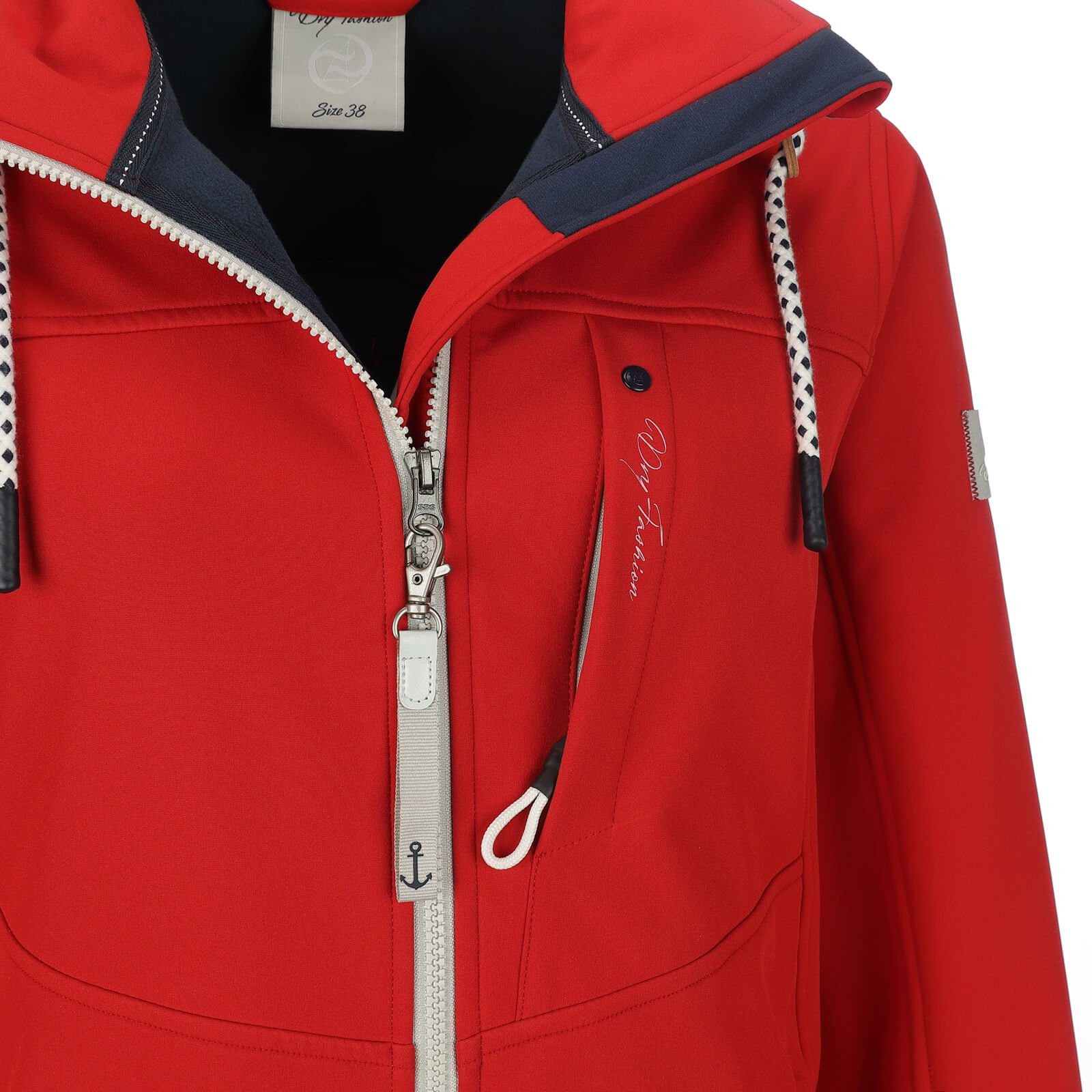 Outdoor-Jacke Softshell Damen Softshellmantel Mantel Softshelljacke - rot Fashion Dry Rerik