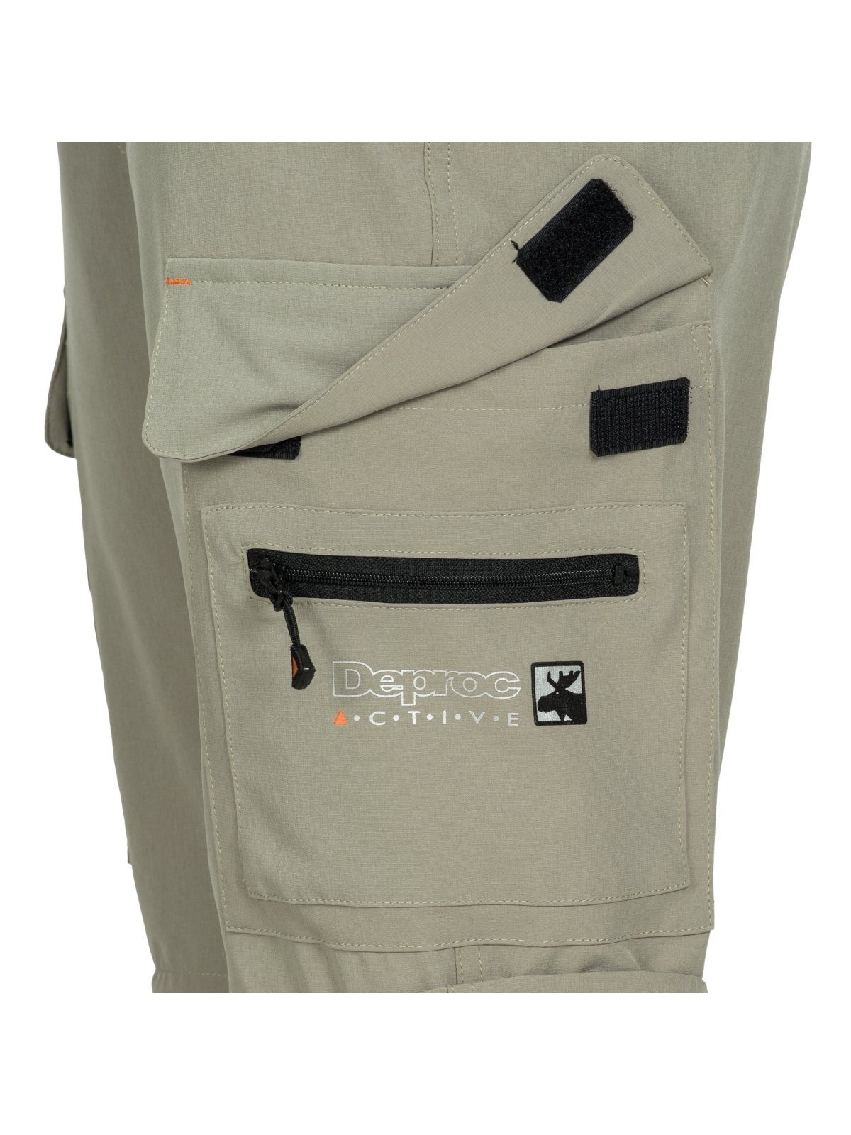 DEPROC Active Zip-off-Hose FULL KENTVILLE MEN CS Hosenbeine abzippbare ZIP-OFF STRETCH sand & OUTDOORHOSE TREKKINGHOSE