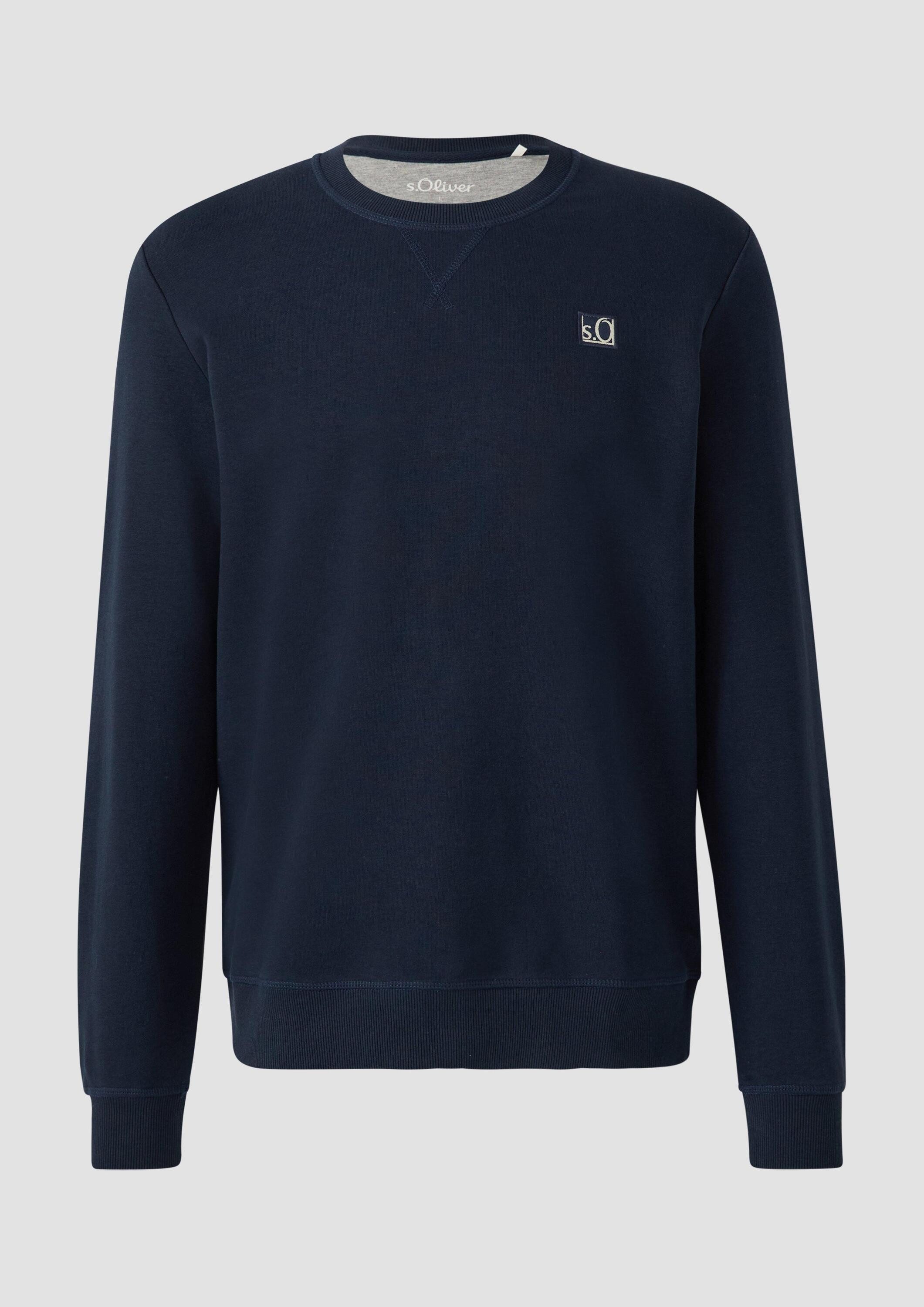 s.Oliver Sweatshirt Sweatshirt Weiches Sweatshirt aus Baumwollmix mit Crew Neck