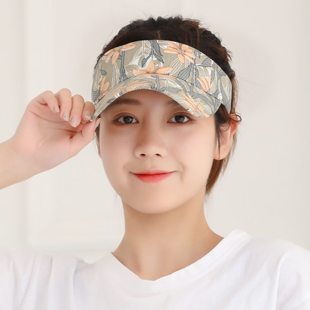 Zaewry Baseball Cap Sonne Schirmmütze Frauen Männer Sonnenschutz Kopf Sonnenkappe Print Blume Leicht Faltbar Schnell Trocknend Tennis Kappe