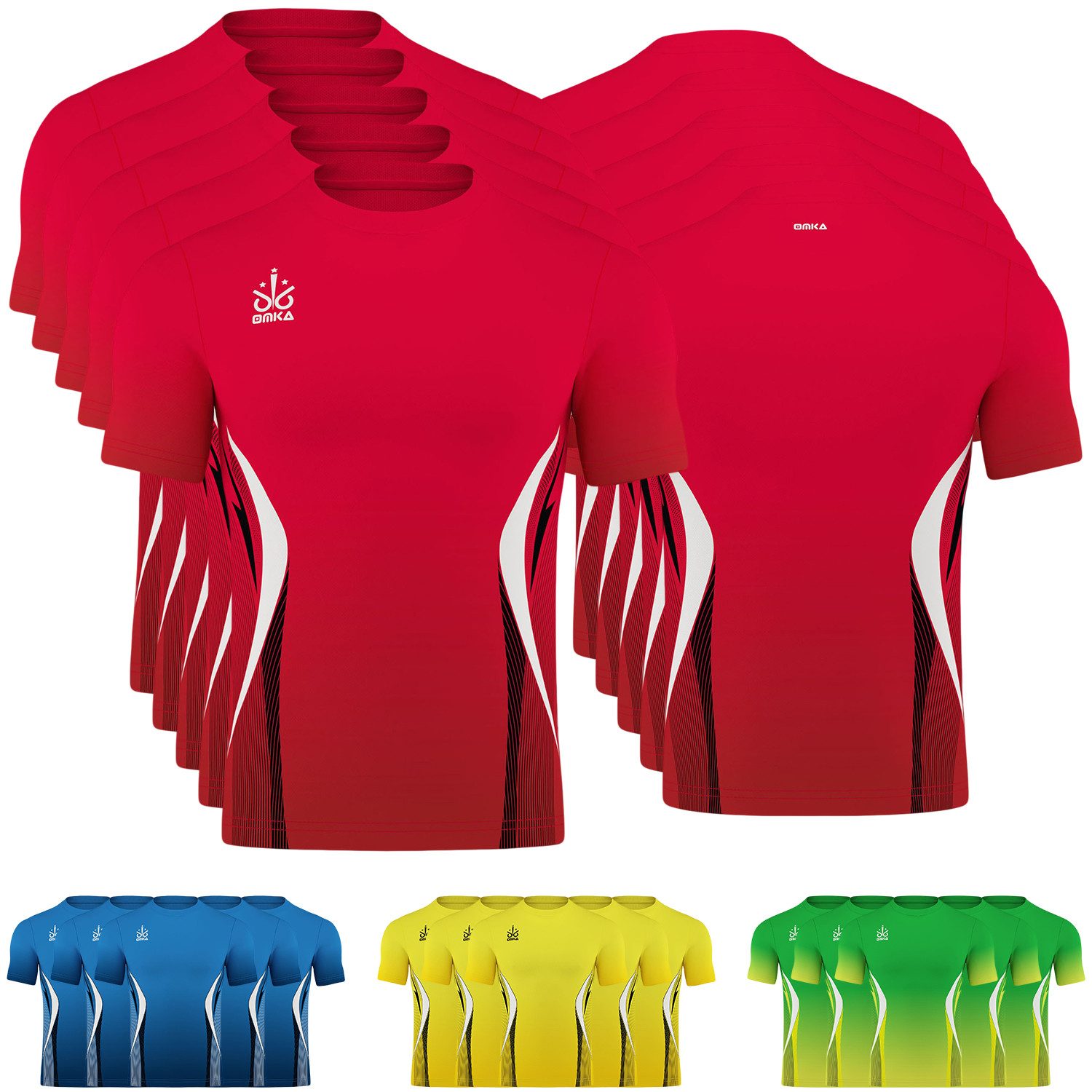 OMKA Fußballtrikot OK7210 5er Pack (Spar-Set, 5er-Pack) OMKA 5er Trikot Teamsport Teamwear Fantrikot Shirt Jersey