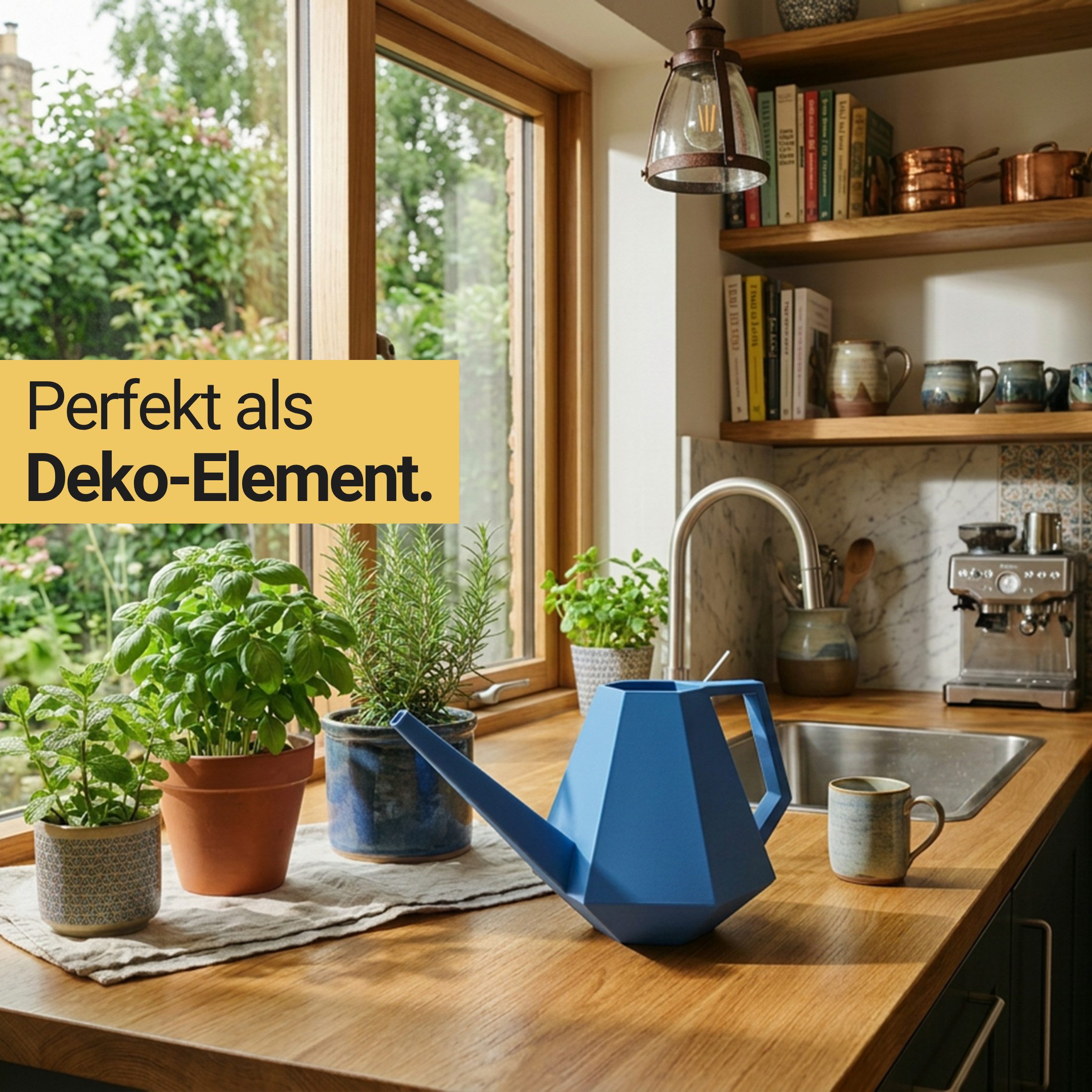 Shapes - Decorations Gießkanne Watering Can Premium Gießkanne, Indoor, Outdoor by Gazzaladra Design (Einzelmodell, 1 Kanne), 1.0: 14.78x14.75x25.70