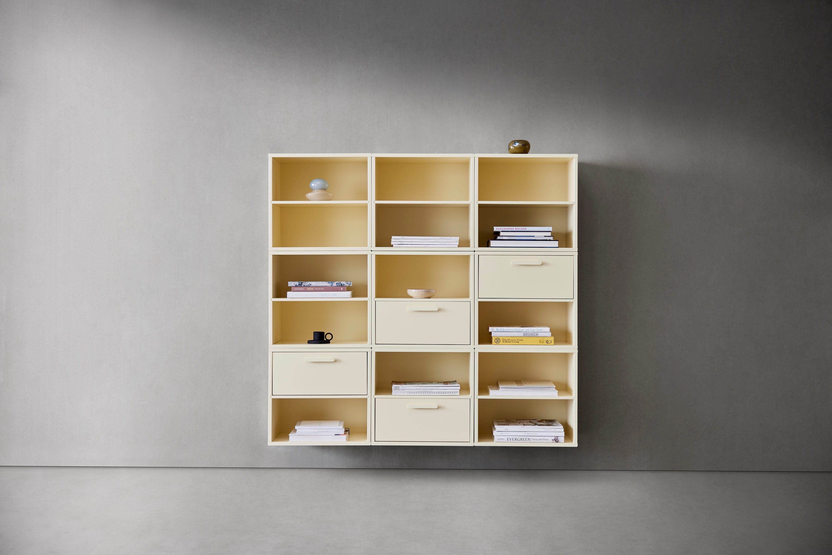 Schubladen, mit 4 Kombination Modulen, by Furniture Keep cm Bücherregal Hammel, aus Breite 136,2 9 Hammel