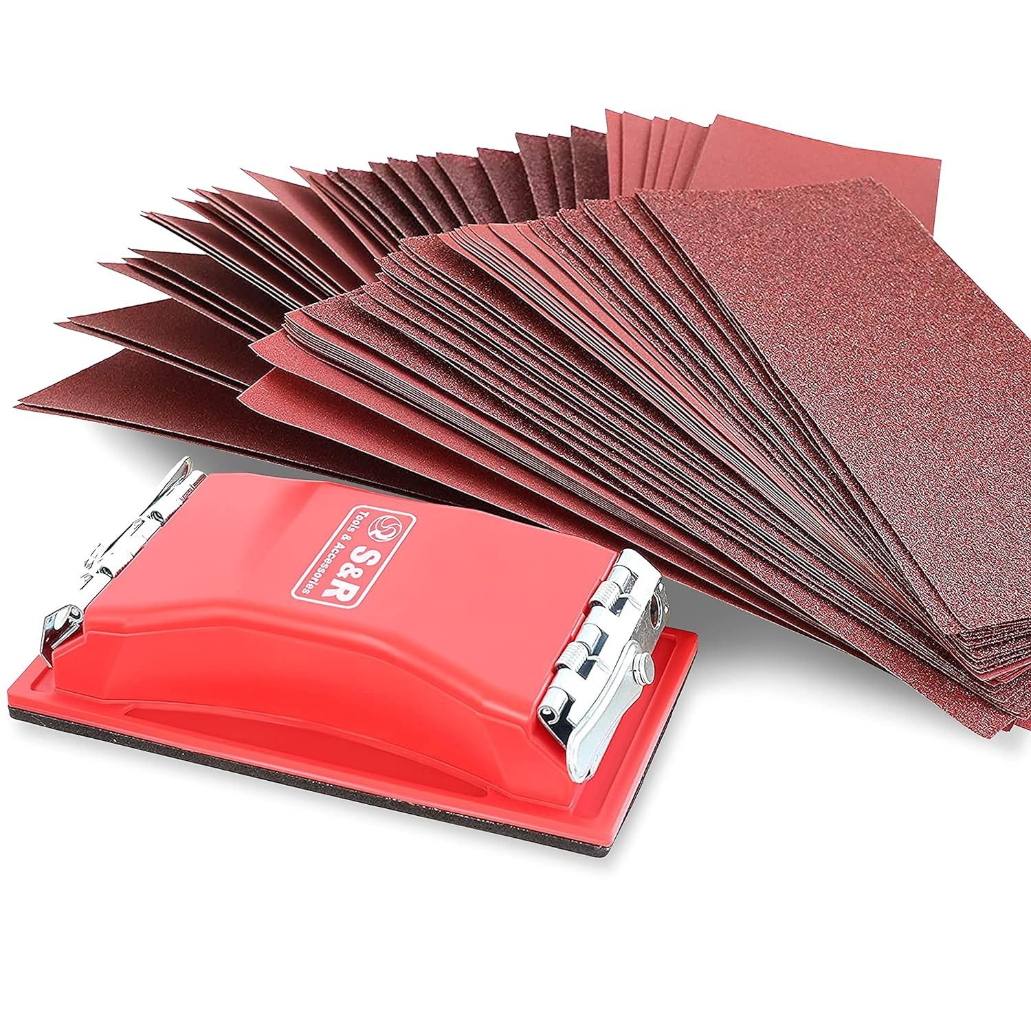 S&R Schleifpapier Set mit Handschleifer 165 x 85 mm und Schleifblätter mit günstig online kaufen