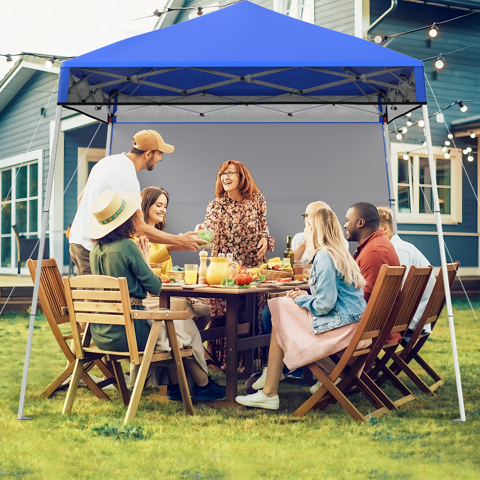 COSTWAY Faltpavillon, mit 1 Seitenteilen, 182x182 günstig online kaufen