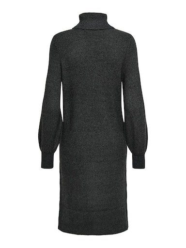 ONLSASHA Dark Grey DRESS ROLLNECK KNT Strickkleid L/S ONLY Melange NCA