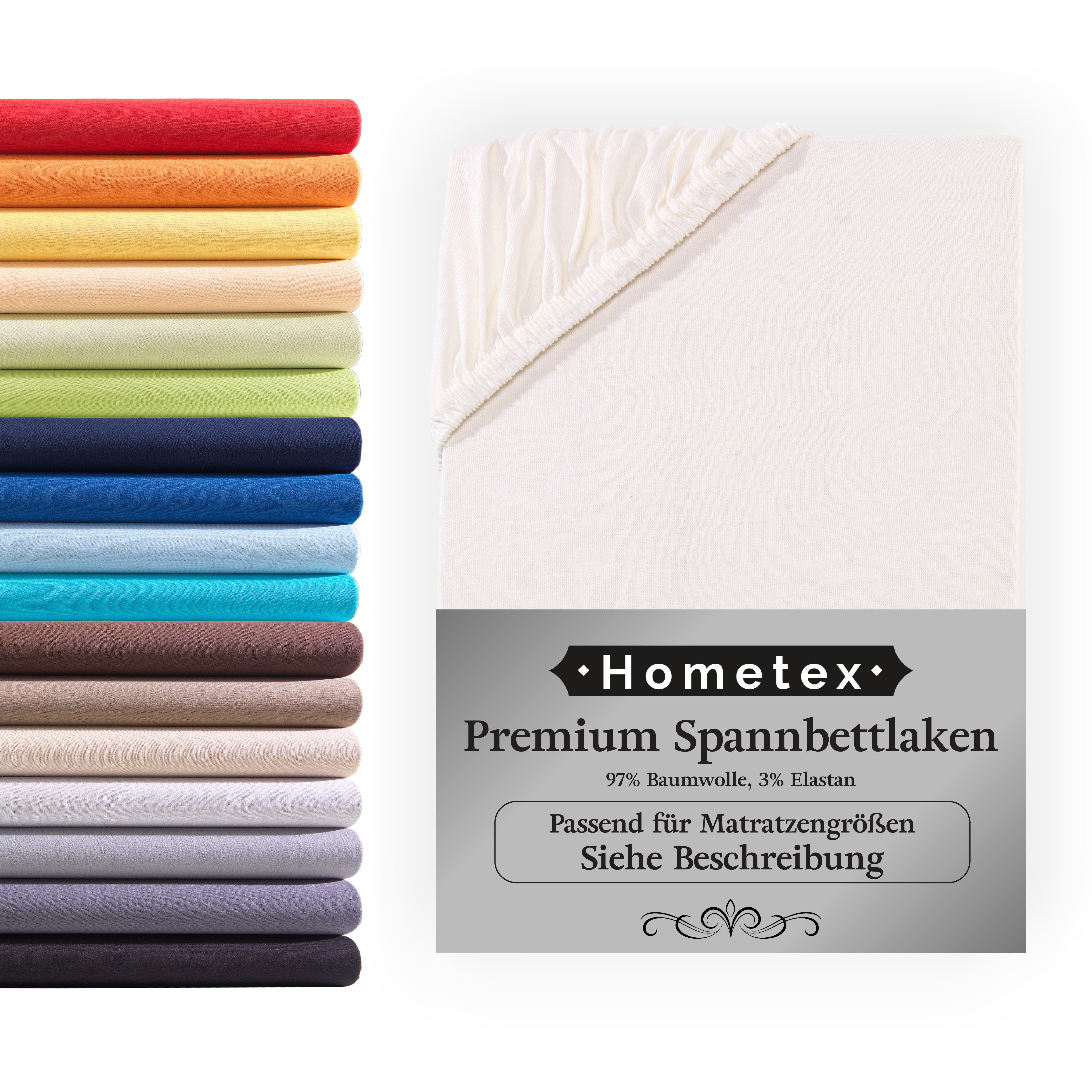 Hometex Premium Textiles Spannbettlaken Premium Boxspringbett Spannbetttuch günstig online kaufen