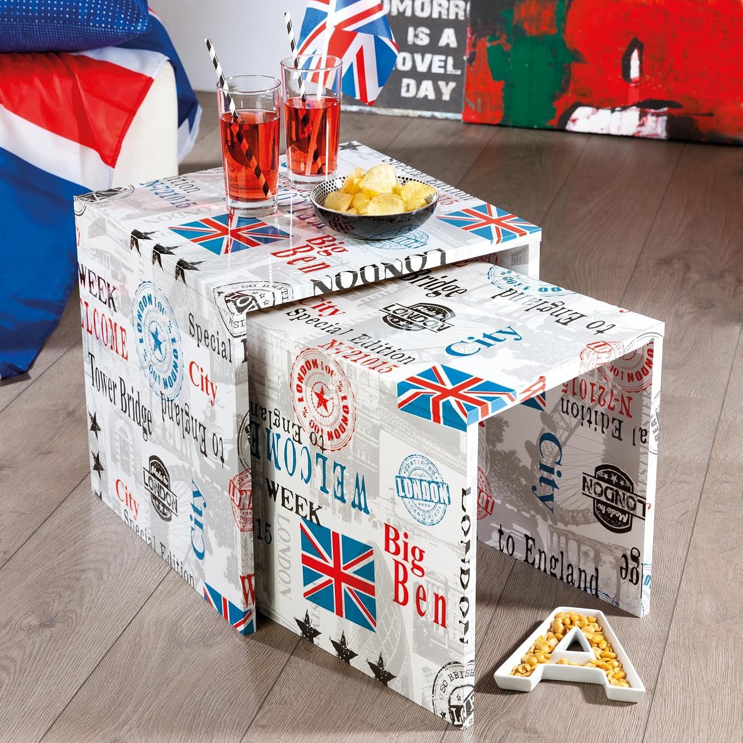 d-c-fix Möbelfolie Lindley - selbstklebende Dekofolie Londonmotiv Klebefolie Möbel Küche, Designfolie 150 x 45cm - zuschneidbar und rückstandslos entfernbar – Bild 2 von 5