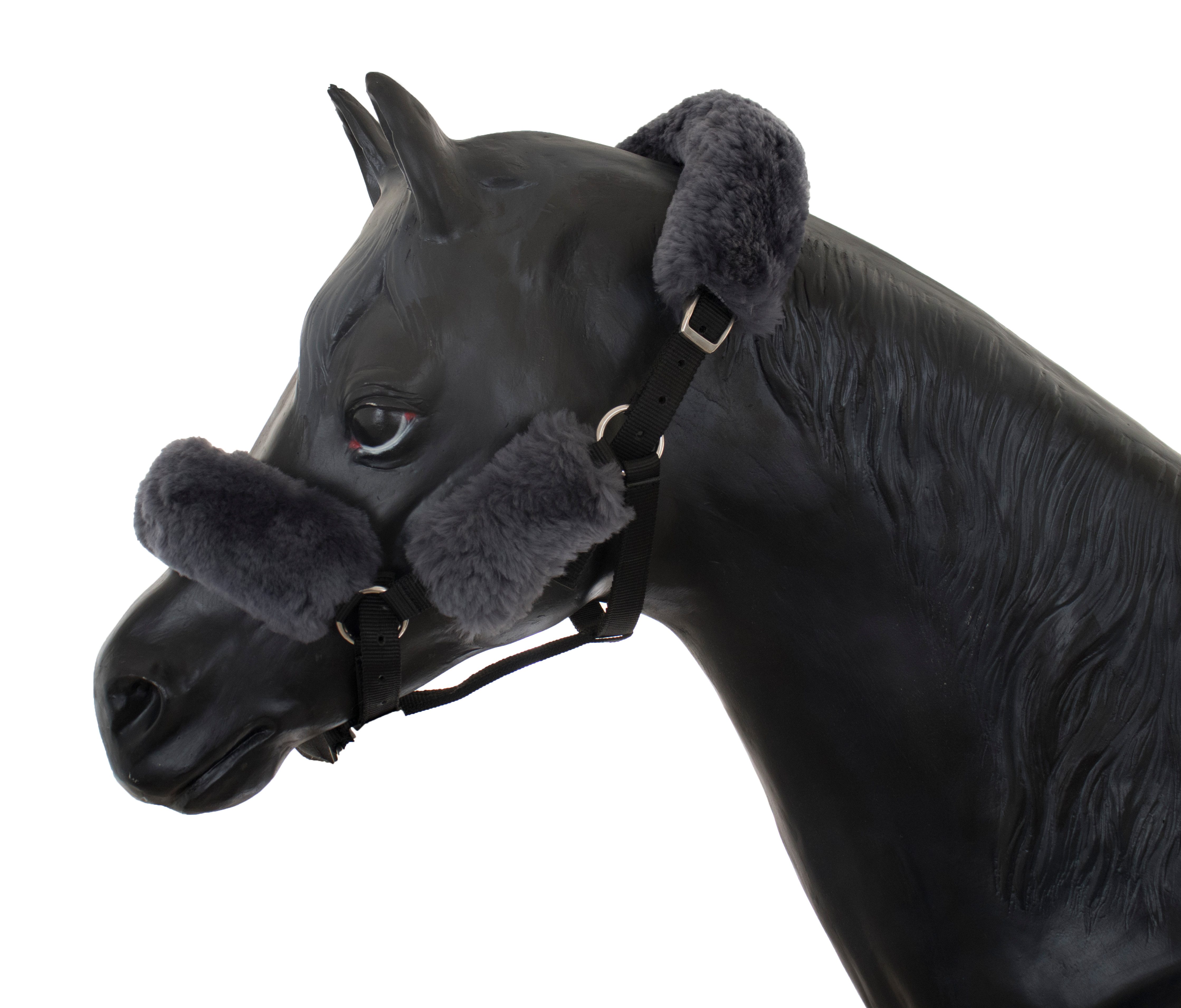 Engel Reitsport Reithalfter SET4 Lammfell Halfter Schoner - Genick, Nasen und Backenschoner, Lammfell