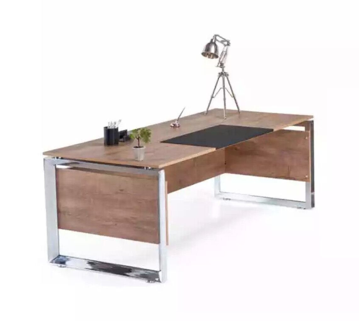 JVmoebel Schreibtisch Moderner Brauner Schreibtisch Büro Holz Arbeitszimmer Design Stil (1-St., 1x nur Schreibtisch), Made in Europa