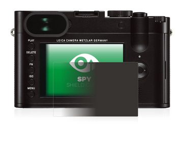 upscreen Blickschutzfolie für Leica Q (Typ 116), Displayschutzfolie, Blaulichtfilter Privacy Folie Schutzfolie Sichtschutz klar Anti-Spy