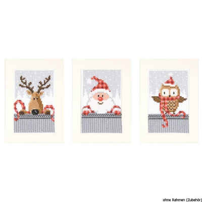 Vervaco Kreativset Vervaco Grußkarten "Freunde von Weihnachten", (embroidery kit by Marussia)