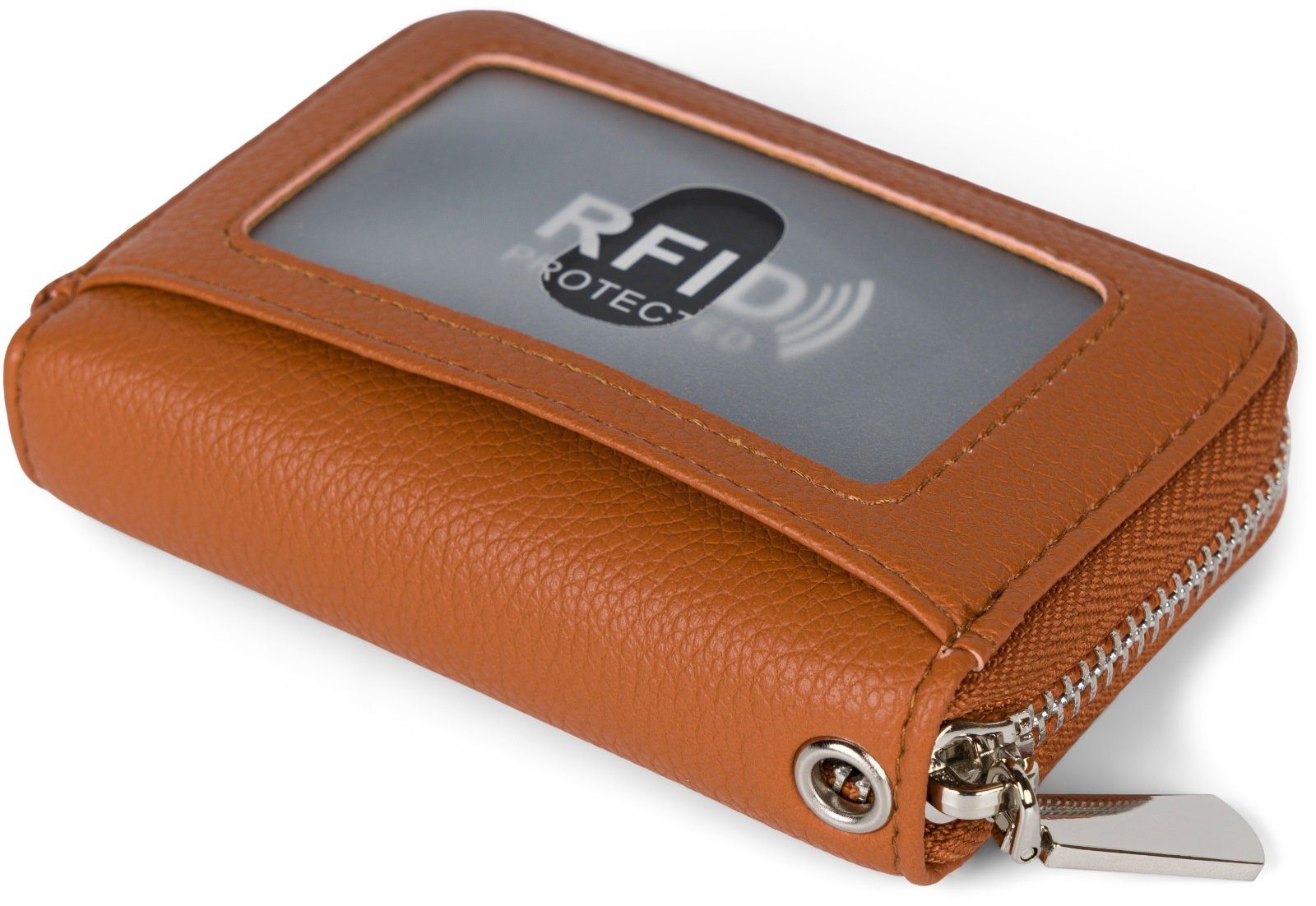 RFID-Schutz Karten Cognac styleBREAKER Geldbörse mit Geldbörse (1-tlg),