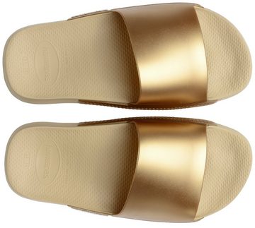 Havaianas SLIDE CLASSIC METALLIC Badepantolette, Sommerschuh, Schlappen, Poolslides in Metallic Optik, bequeme Form