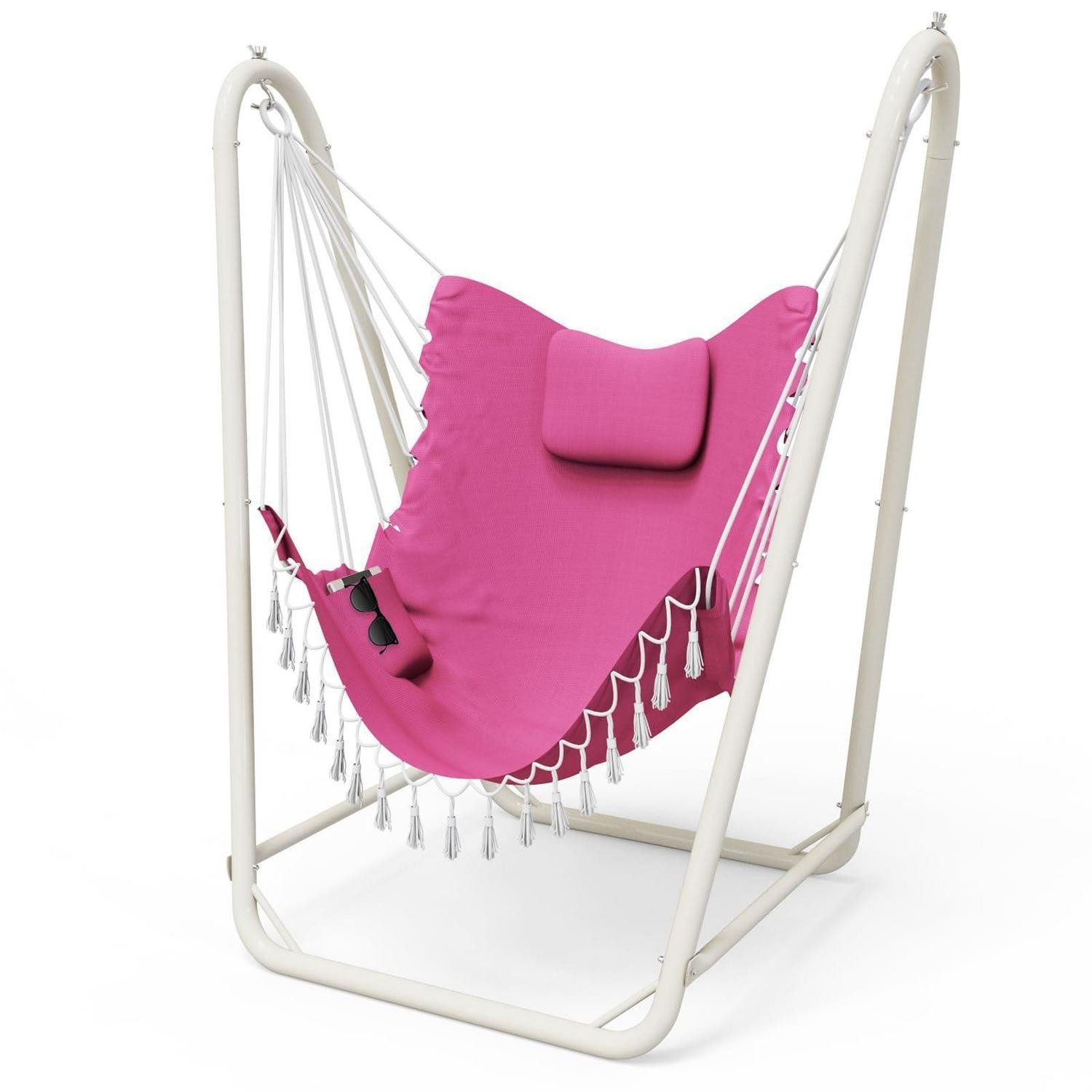 LuxusKollektion Hängesessel Hängesessel Gestell Ständer Belastbarkeit 160kg Outdoor Rosa