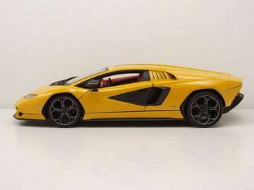 Maisto® Modellauto Lamborghini Countach LPI 800-4 2021 gelb Modellauto 1:18 Maisto, Maßstab 1:18