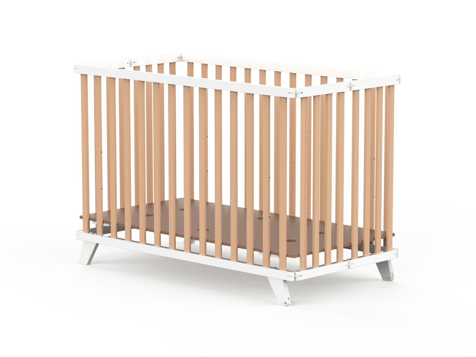 Geuther Kinderbett Kinderklappbett „Mayla“ – klappbar & mobil – 60 × 120 cm, Klappbar