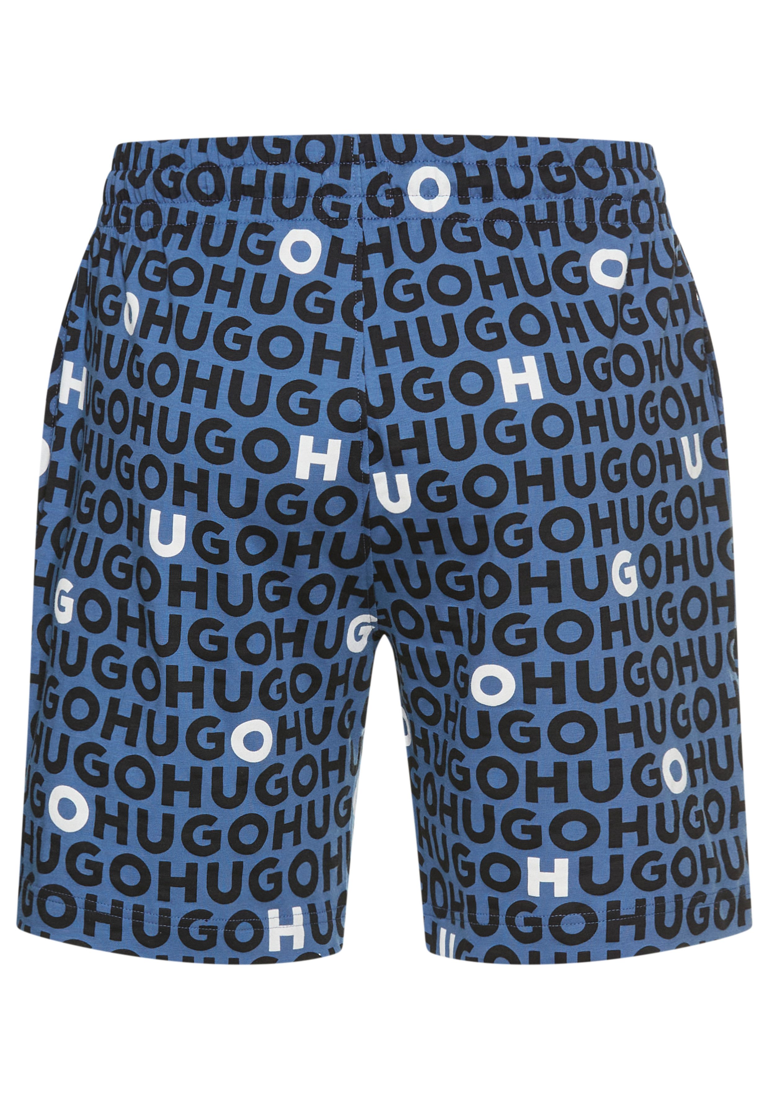 HUGO Schlafshorts TORTUGA Allover Print, Straight, elastischer Bund