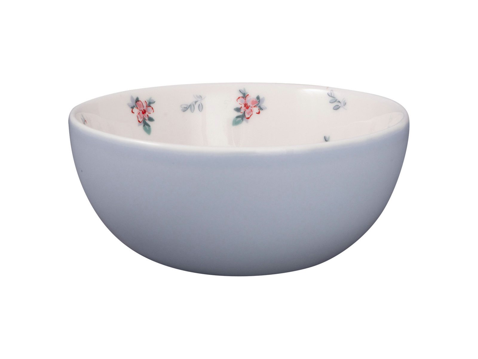 Greengate Müslischale Jalia Müslischale grey inside 14,5cm, Steinzeug, (Müslischalen)