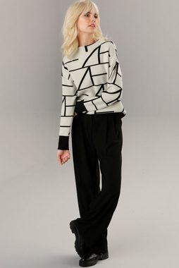 Aniston SELECTED Strickpullover mit elegantem Jacquard-Muster
