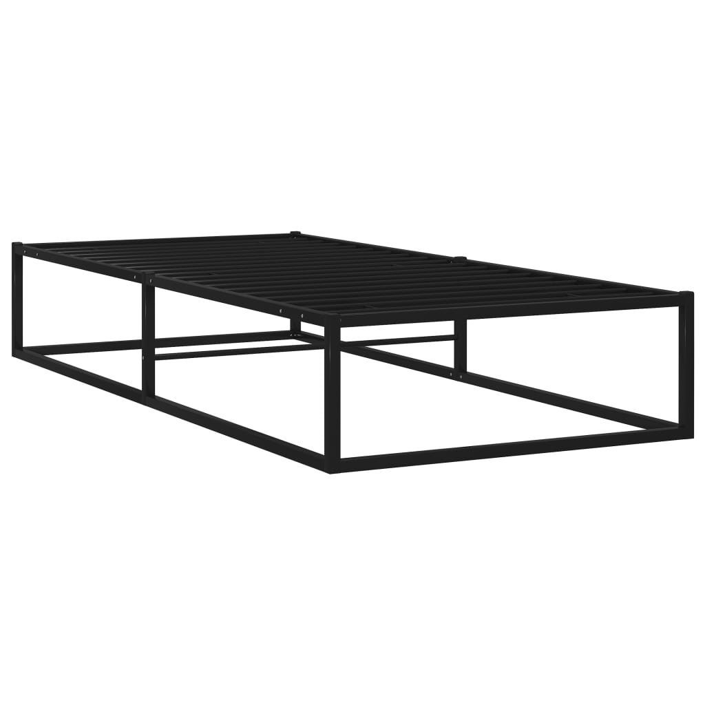 furnicato Bettgestell Schwarz Metall 100x200 cm