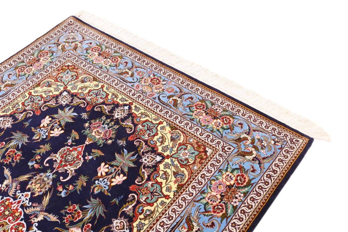 Isfahan Handgeknüpfter Trading, Orientteppich, rechteckig, Orientteppich 6 mm Nain Seidenkette Höhe: 128x194