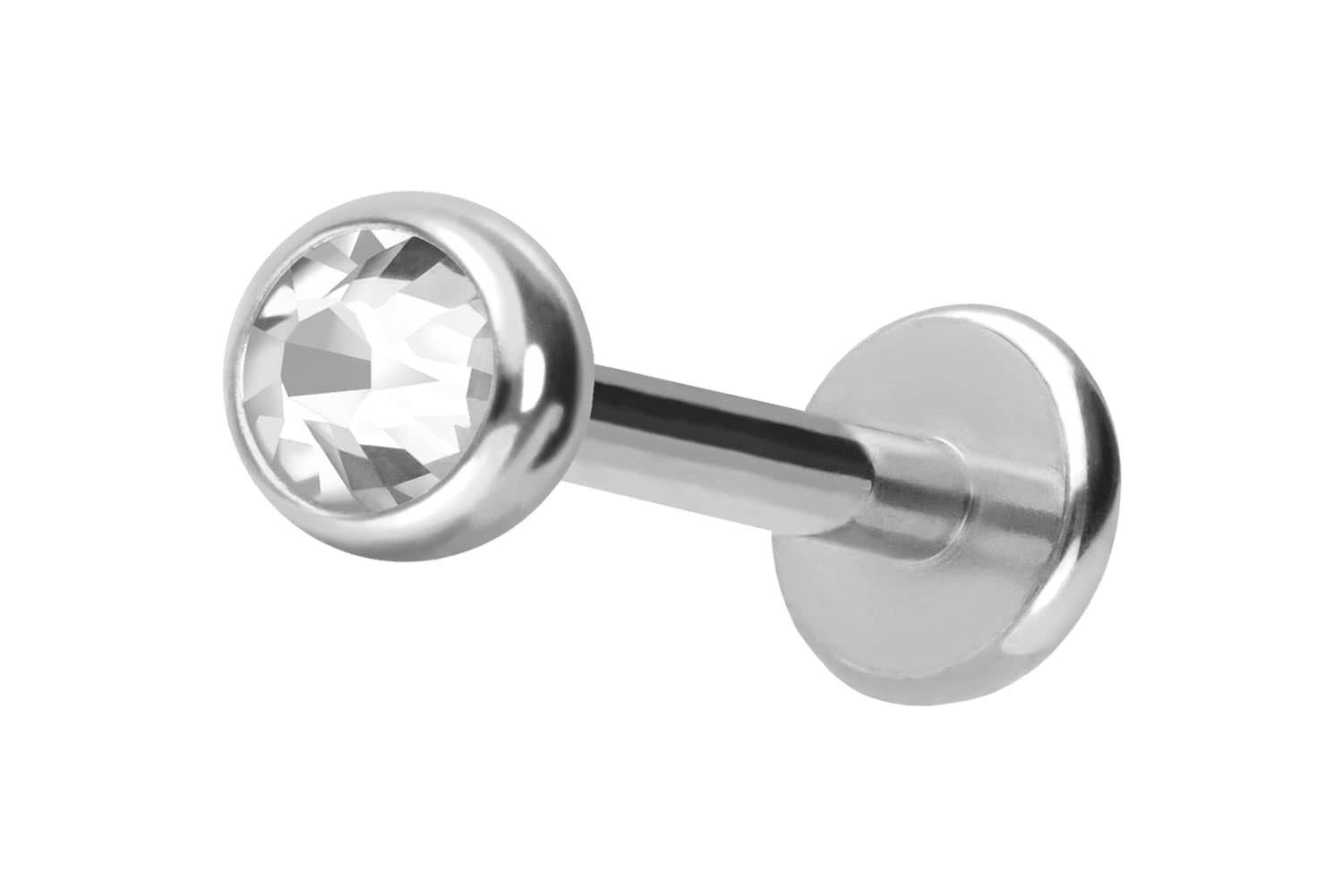 PIERCINGLINE Piercing-Set Chirurgenstahl Labret KRISTALL (Labrets, 1-tlg)