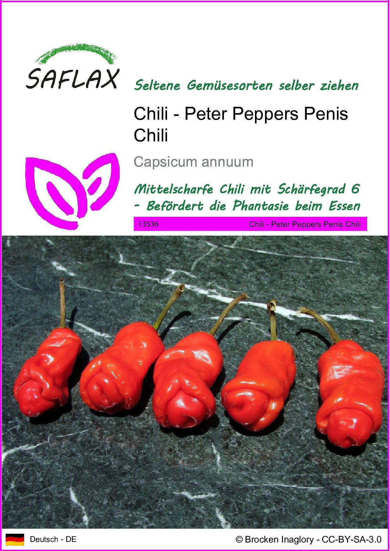 SAFLAX Gemüsesamen SAFLAX - Samen - Chili - Peter Peppers Penis Chili