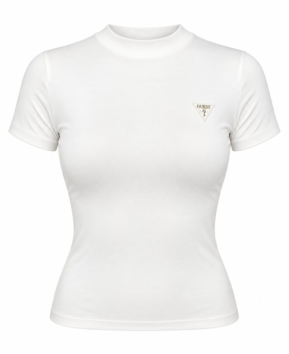 Guess T-Shirt Modisches GUESS T-Shirt mit Stehkragen und Logo für Damen
