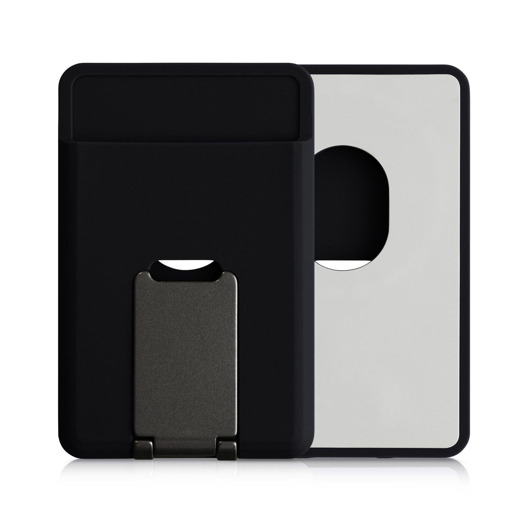 kwmobile Kartenhalter kompatibel mit Apple iPhone 15 / 14 / 13 / 12 Serie Halterung, (1-tlg., Kartenfach Halter magnetisch mit Standfunktion - Handy Kartenetui aus)