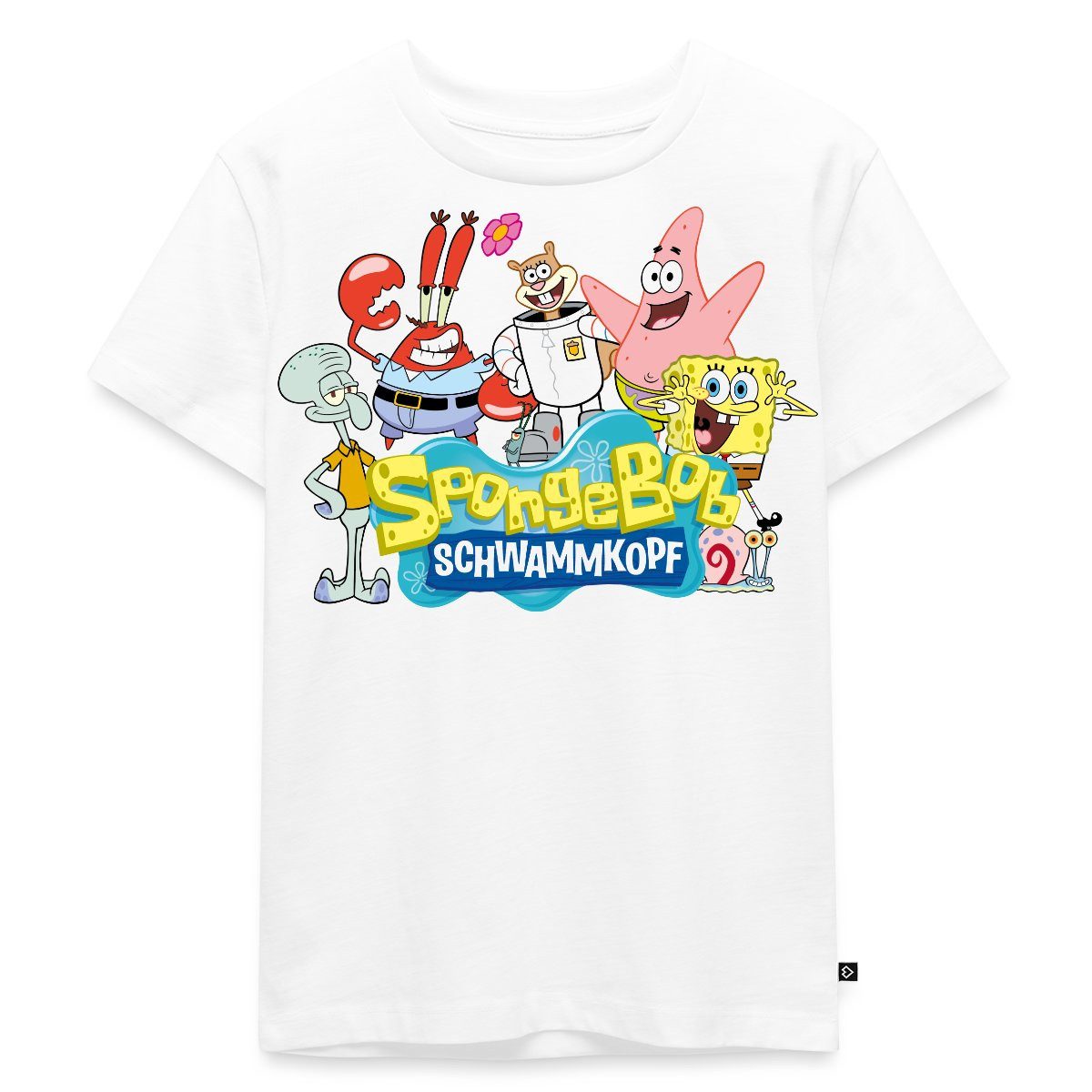 T-Shirt SpongeBob Schwammkopf Logo Patrick Thaddäus Krabs Kinder Premium T-Shi