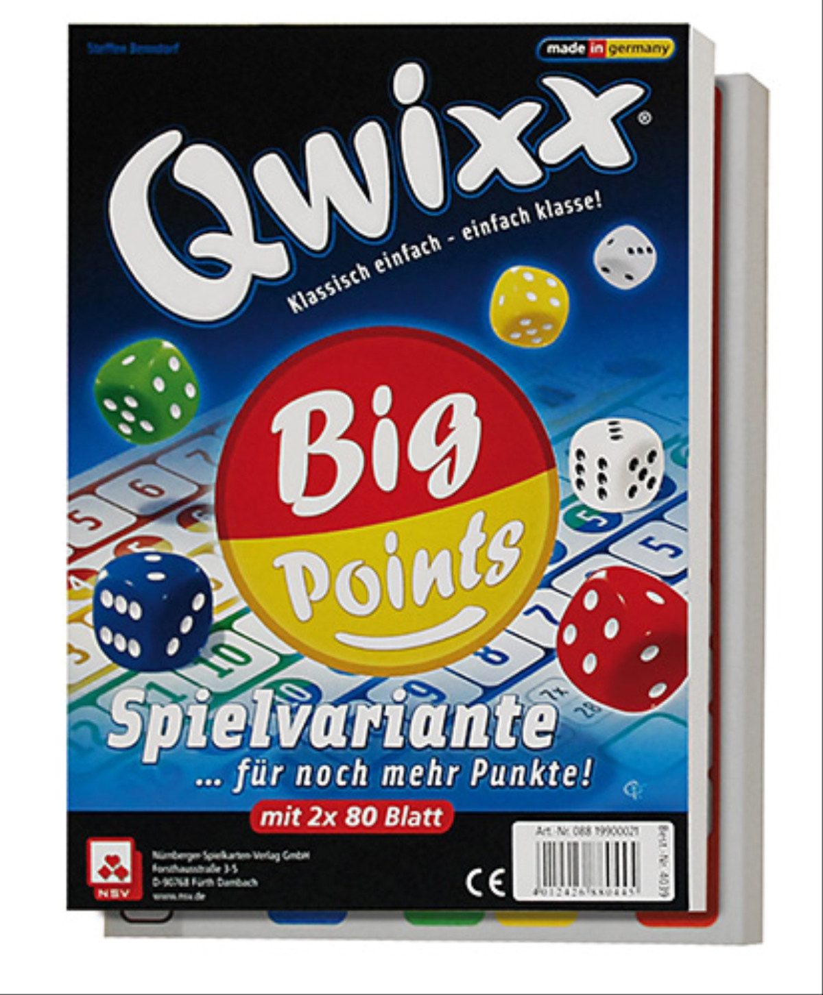 Spiel Qwixx Big Points - 40 39 Erweiterung Qwixx Würfelspiel