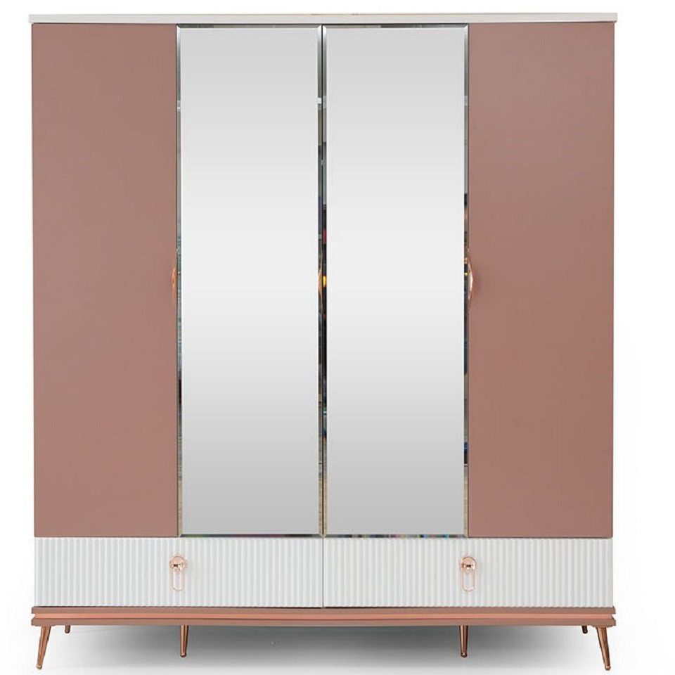 Xlmoebel Kleiderschrank Moderner Holzschrank mit Glasfront für das Kinderzimmer (1-St., Kleiderschrank) Hergestellt in Europa